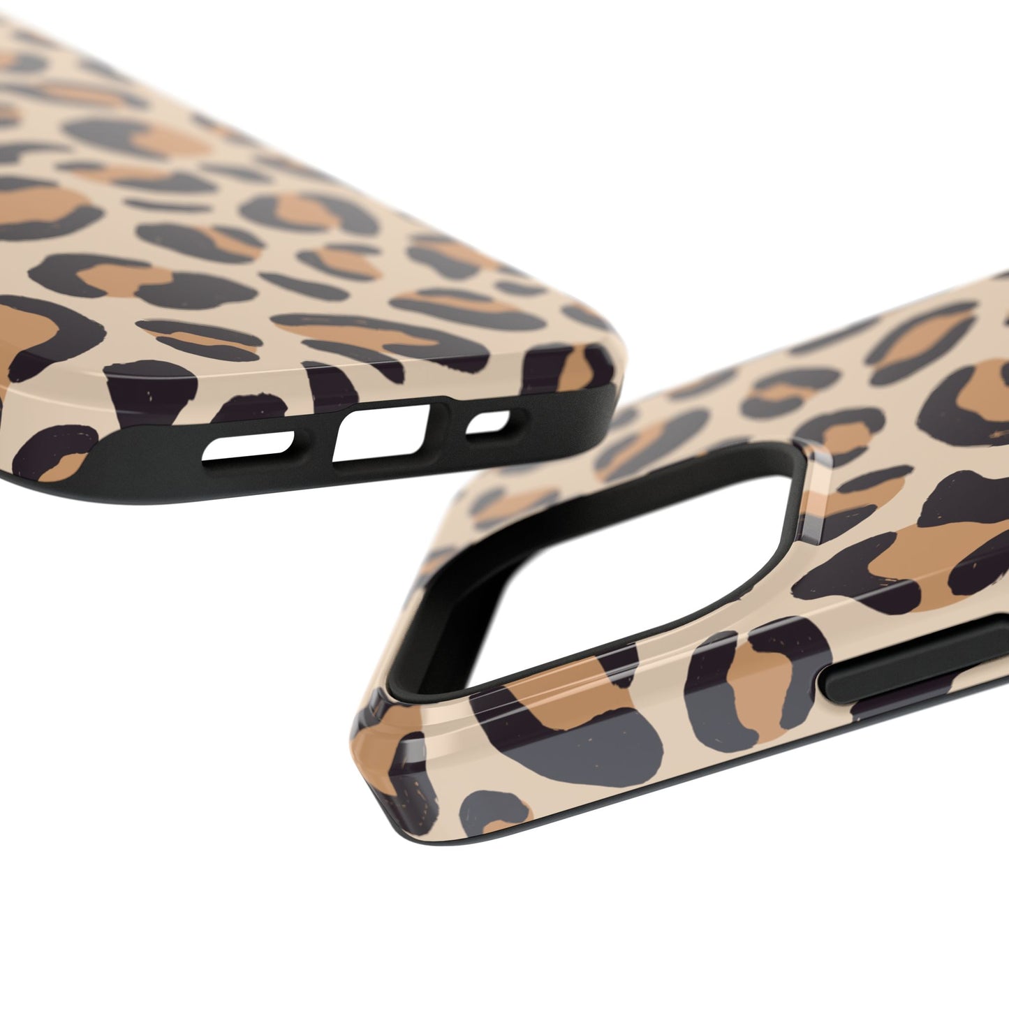 Glam Leopard Print Impact-Resistant Phone Case