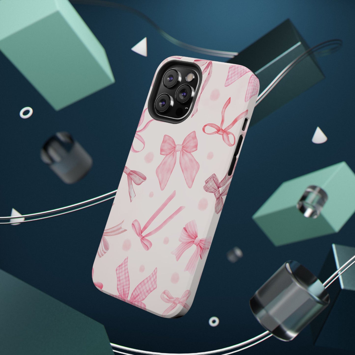 Pink Bows Impact-Resistant Phone Case