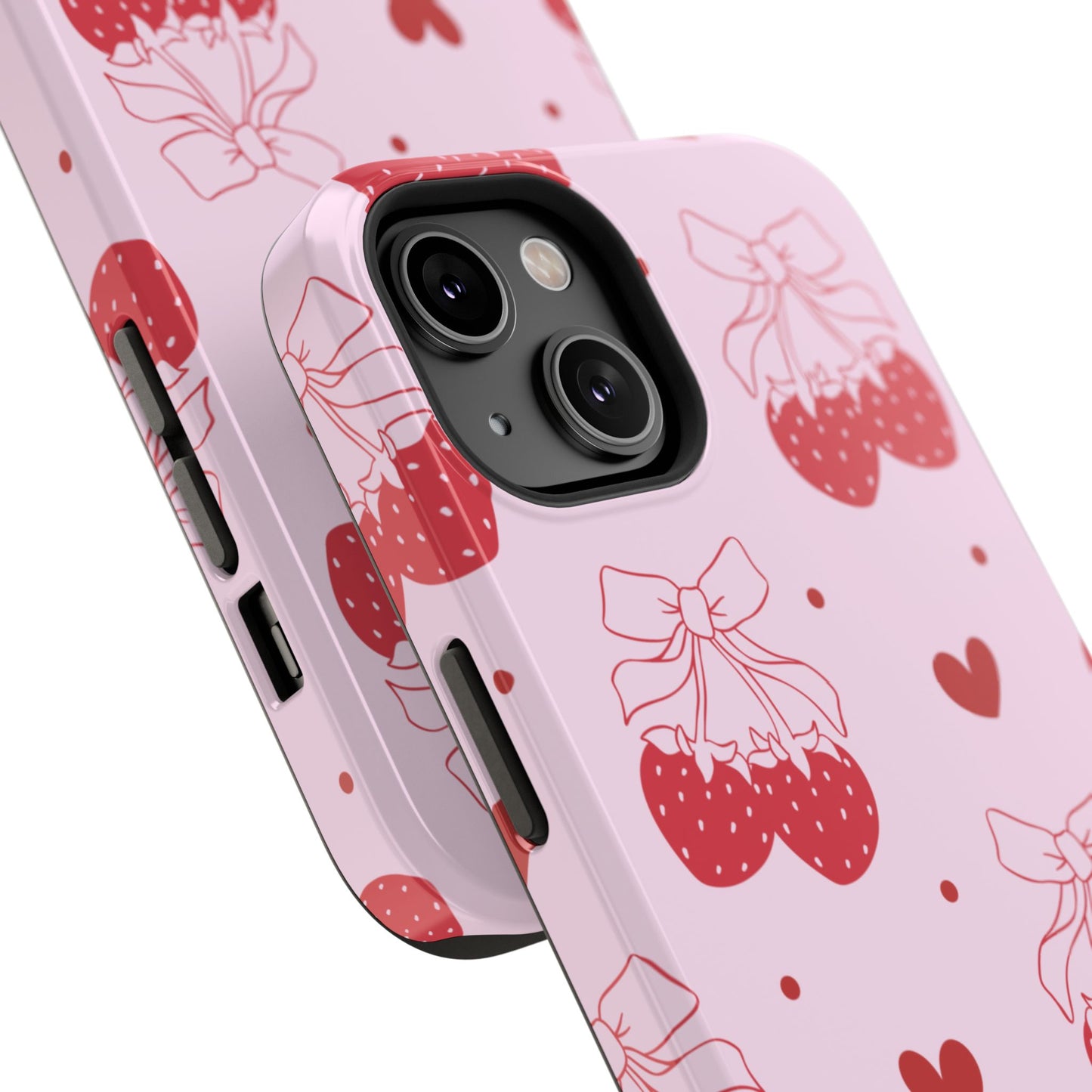 Strawberry Bow Impact-Resistant Phone Case