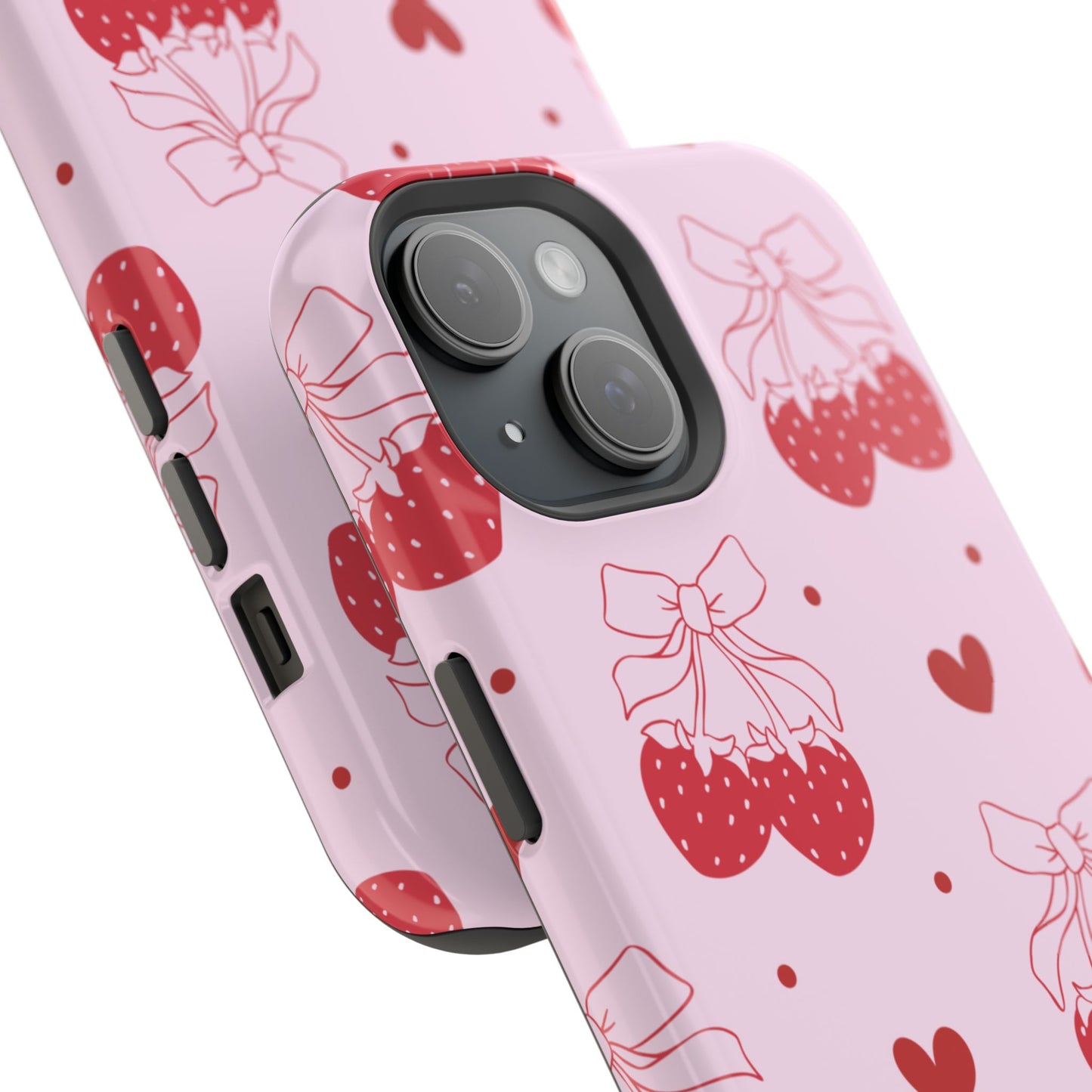 Strawberry Bow Impact-Resistant Phone Case