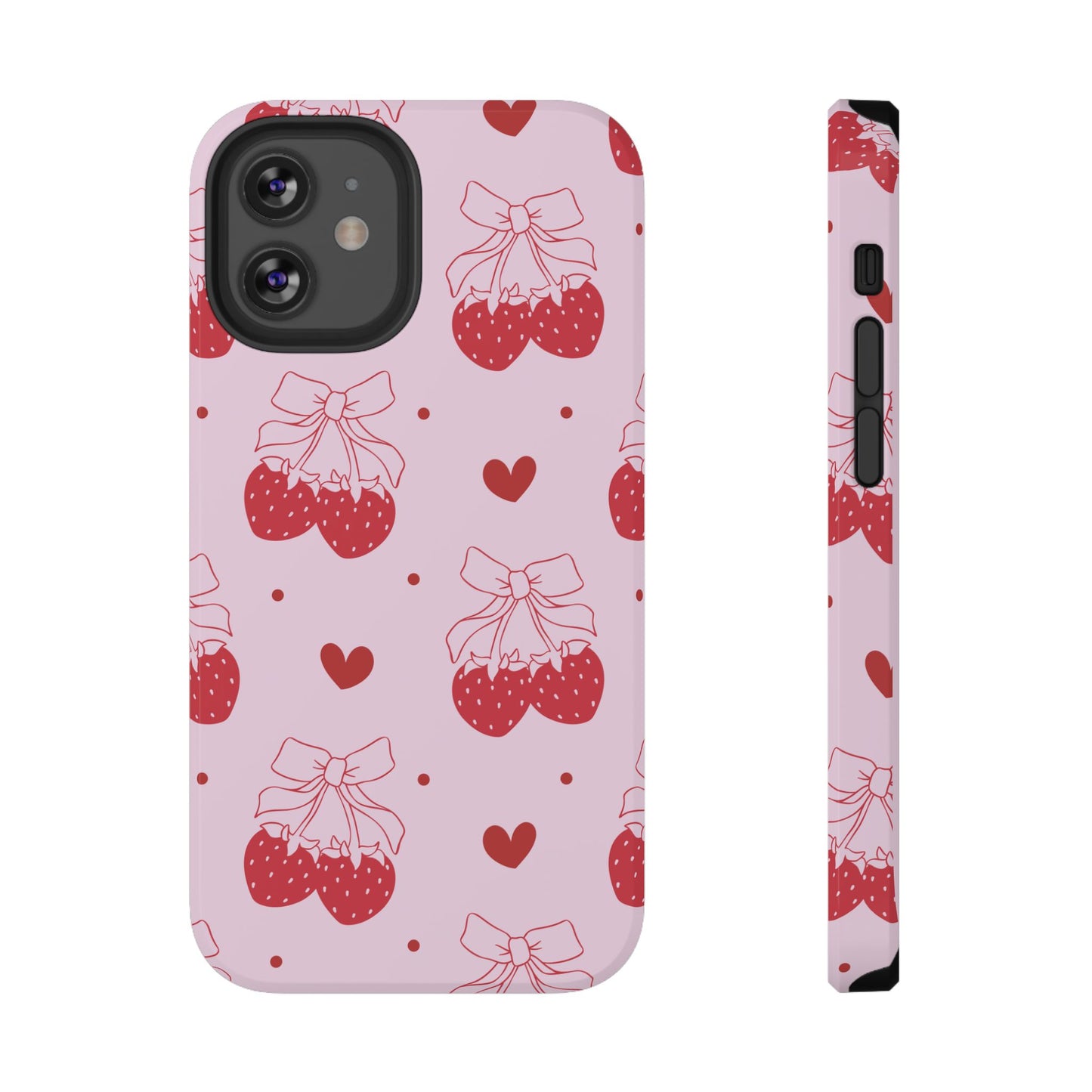 Strawberry Bow Impact-Resistant Phone Case