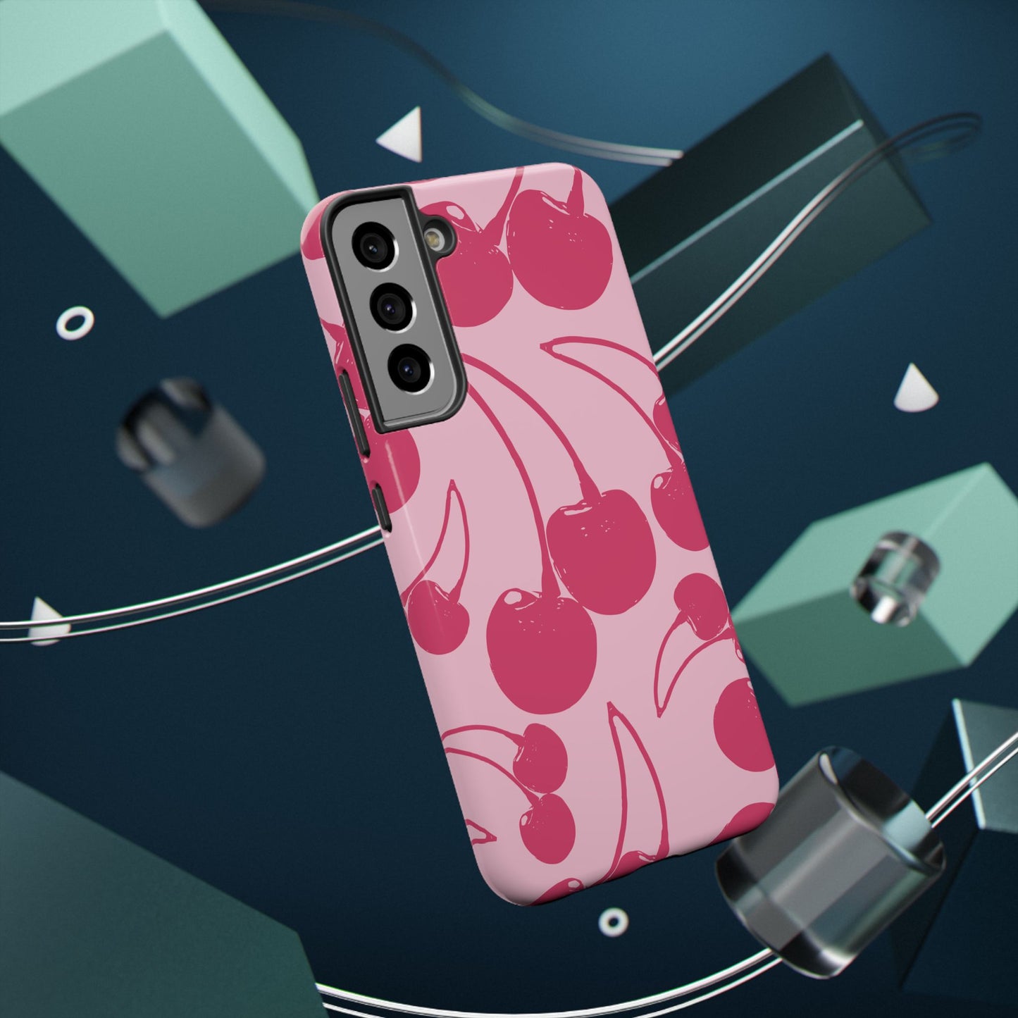 Pink Juicy Cherry Impact-Resistant Case