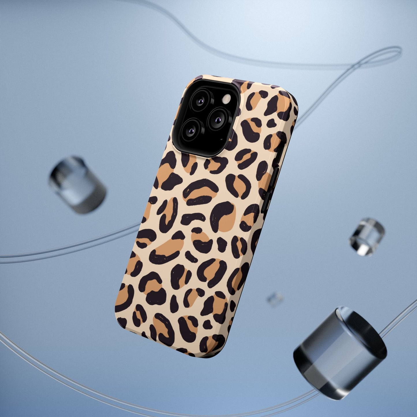 Glam Leopard Print Impact-Resistant Phone Case