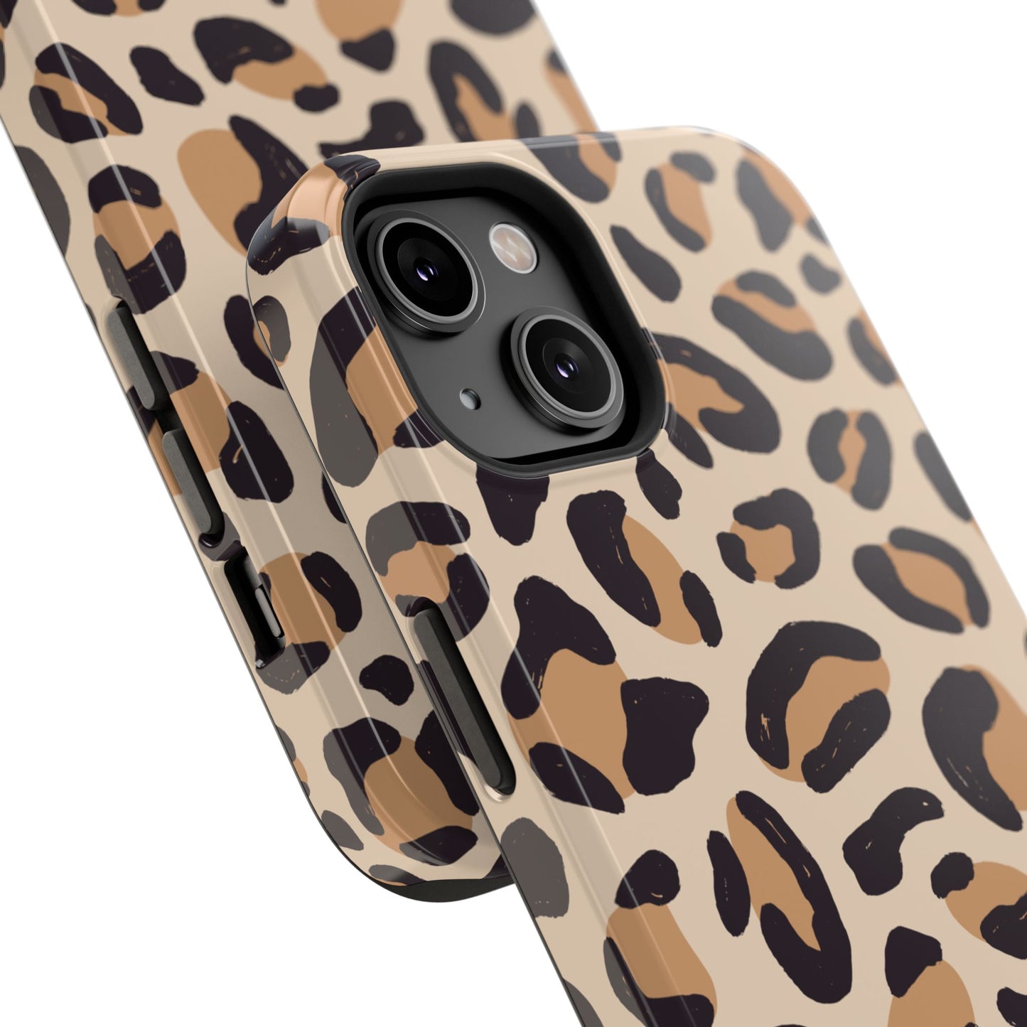 Glam Leopard Print Impact-Resistant Phone Case