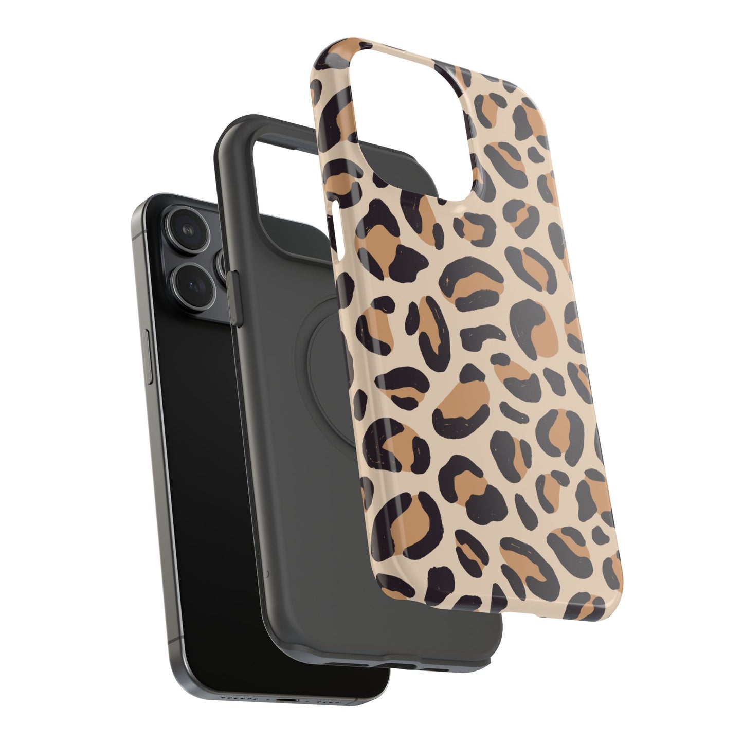 Glam Leopard Print Impact-Resistant Phone Case