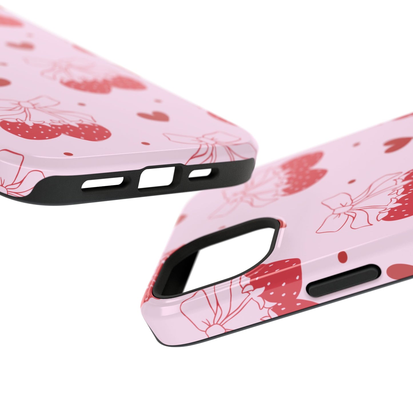 Strawberry Bow Impact-Resistant Phone Case