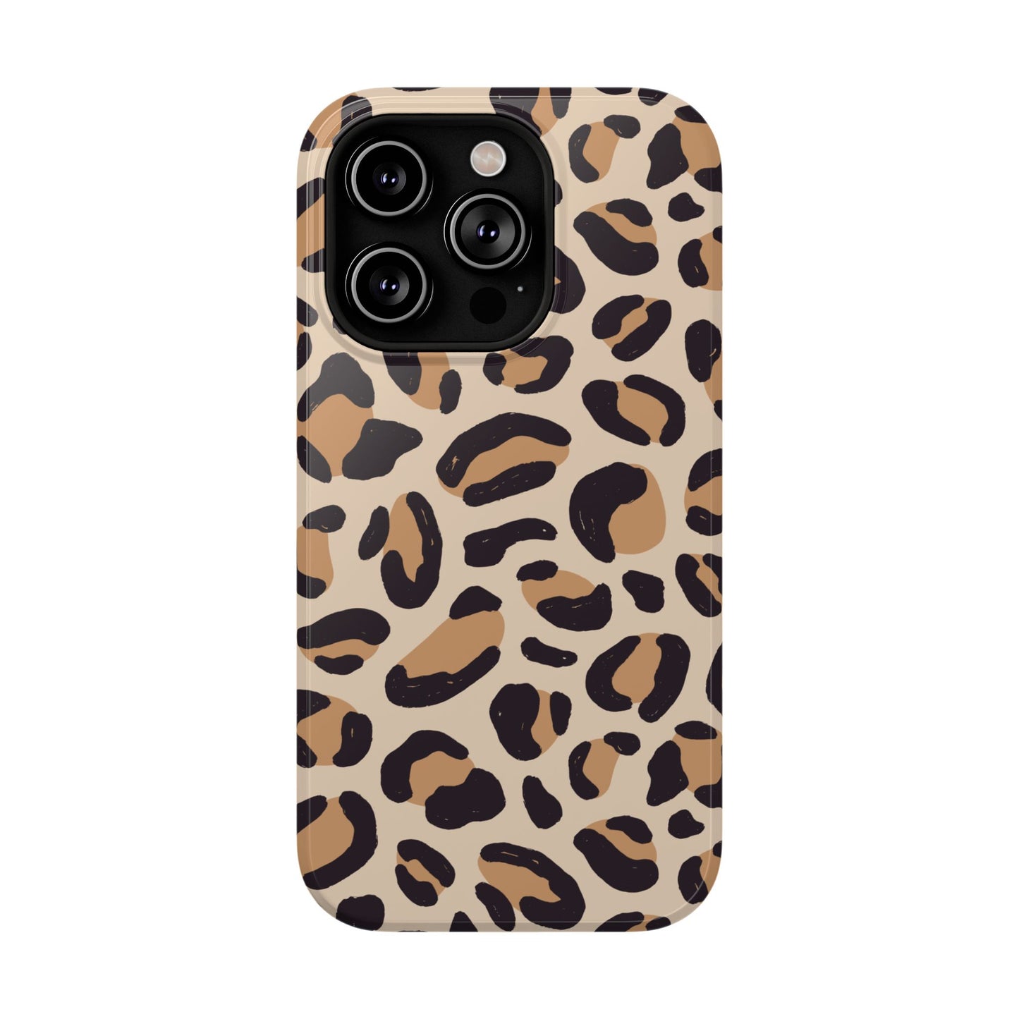 Glam Leopard Print Impact-Resistant Phone Case