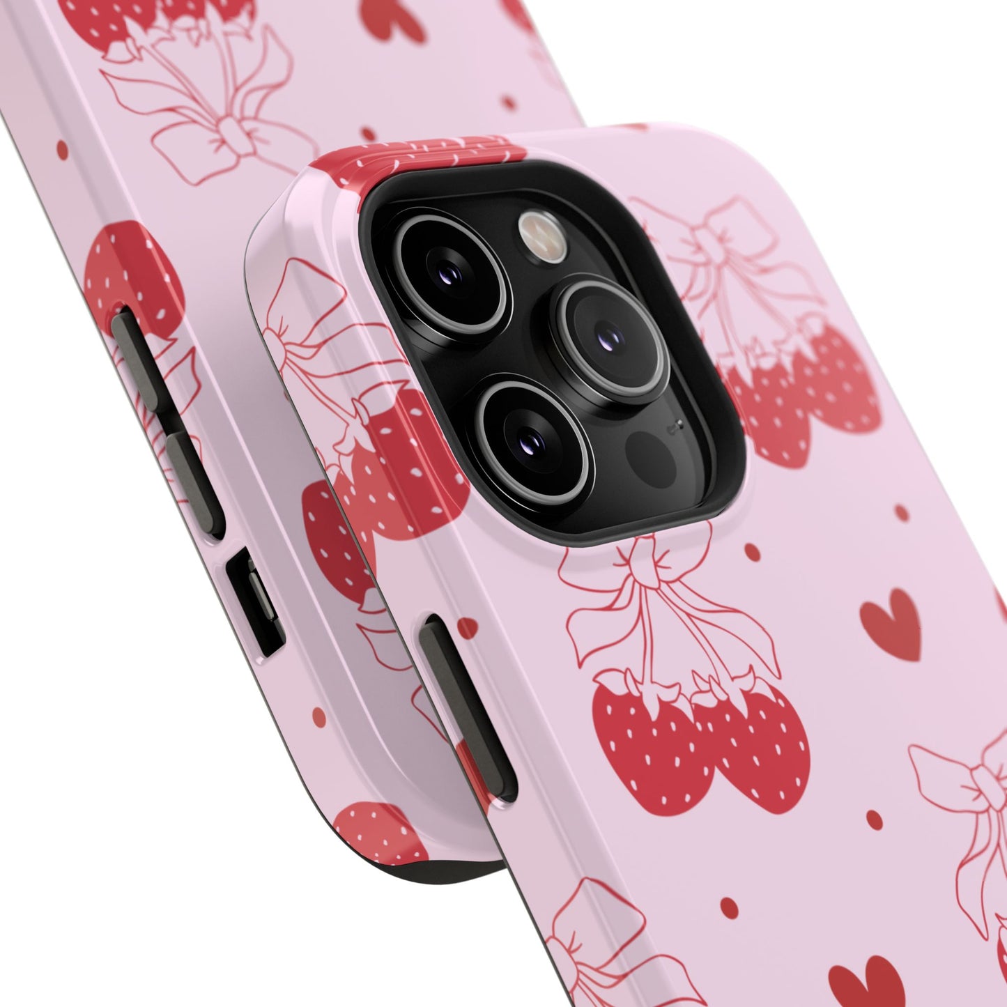 Strawberry Bow Impact-Resistant Phone Case