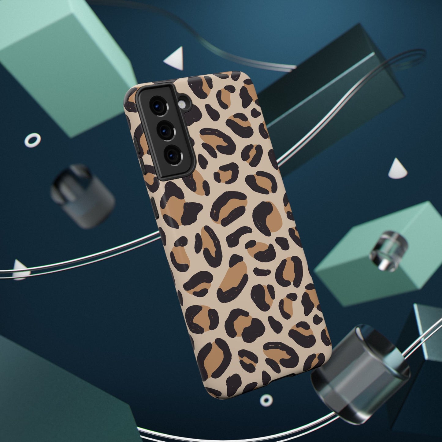 Glam Leopard Print Impact-Resistant Phone Case