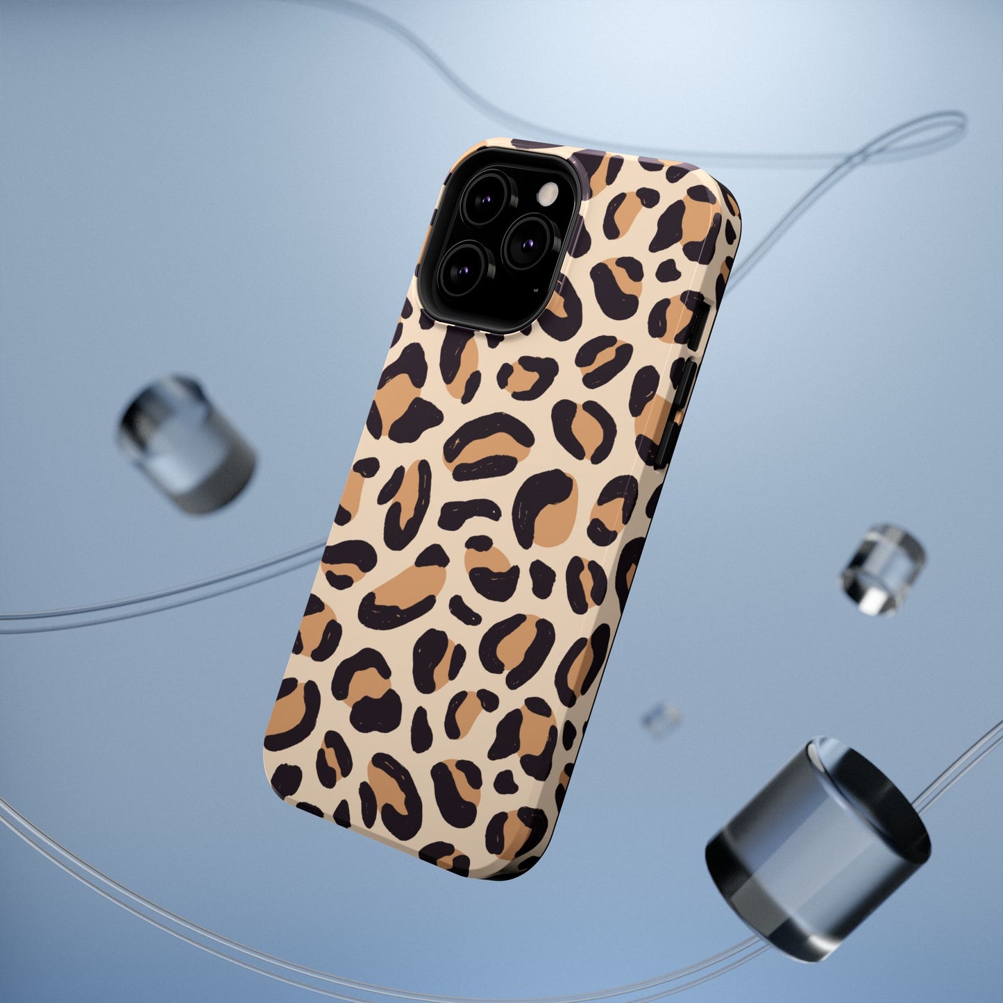 Glam Leopard Print Impact-Resistant Phone Case