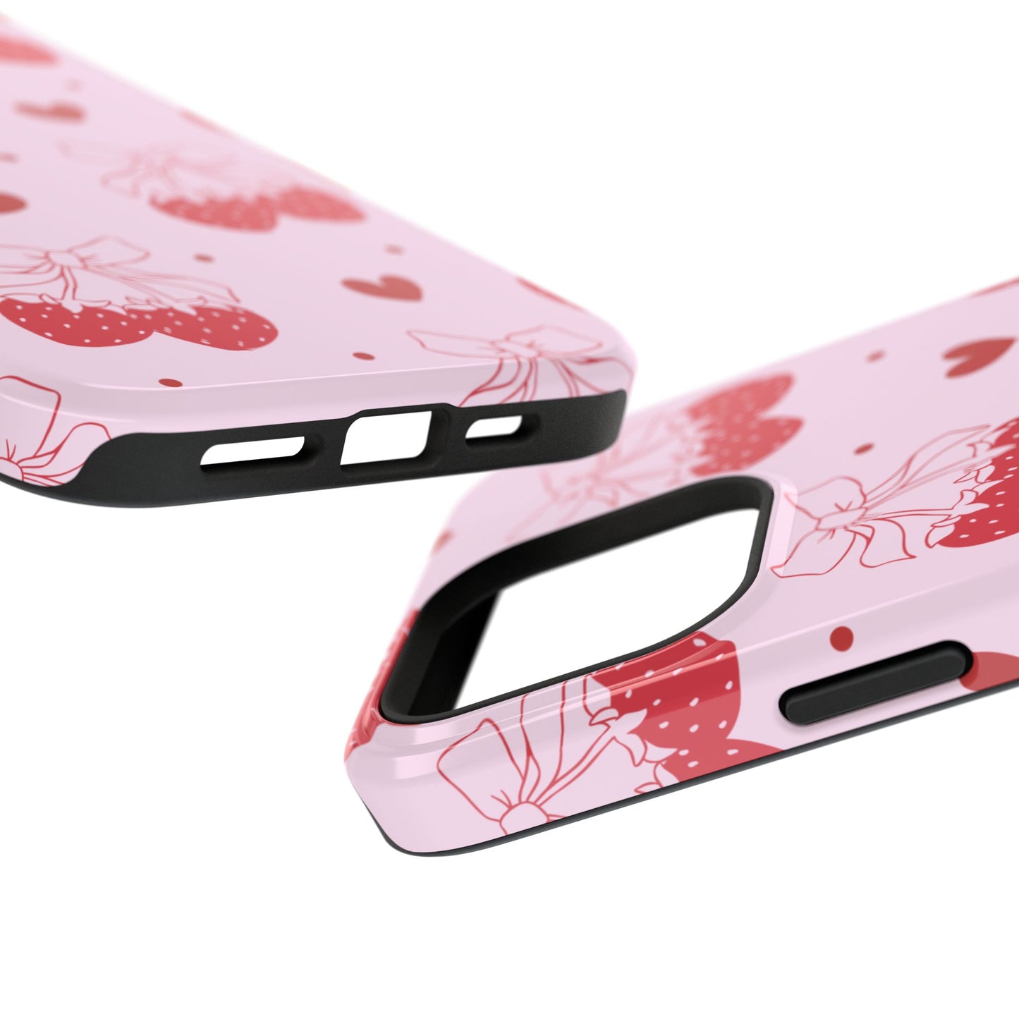 Strawberry Bow Impact-Resistant Phone Case
