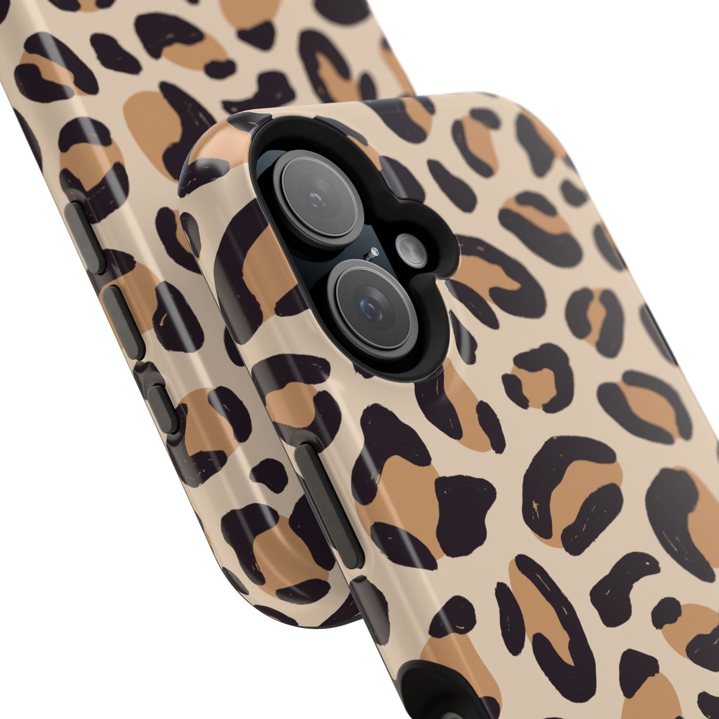 Glam Leopard Print Impact-Resistant Phone Case