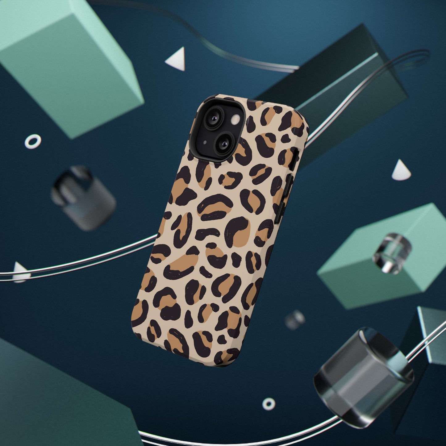 Glam Leopard Print Impact-Resistant Phone Case
