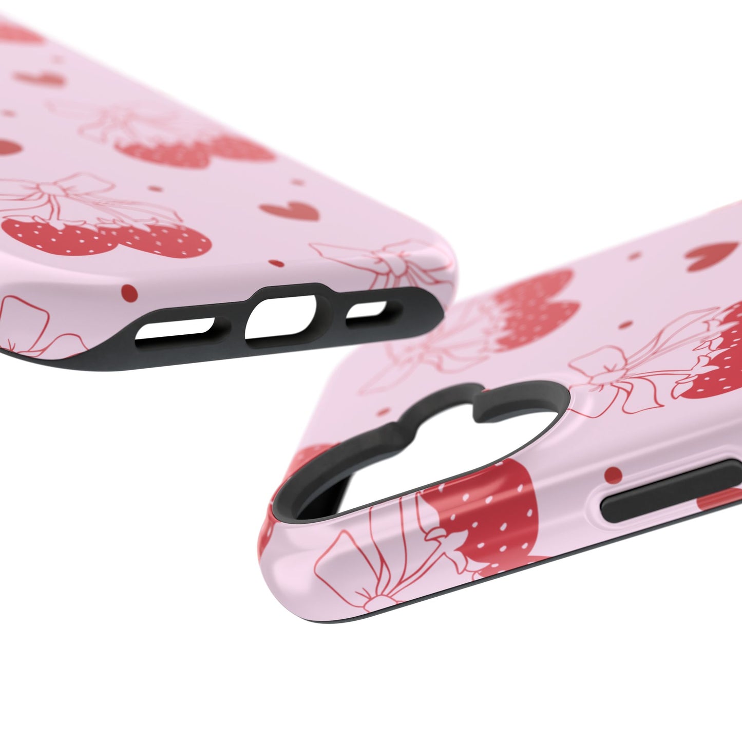 Strawberry Bow Impact-Resistant Phone Case