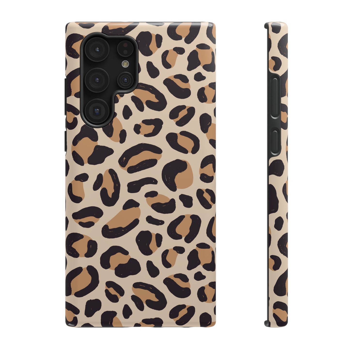 Glam Leopard Print Impact-Resistant Phone Case