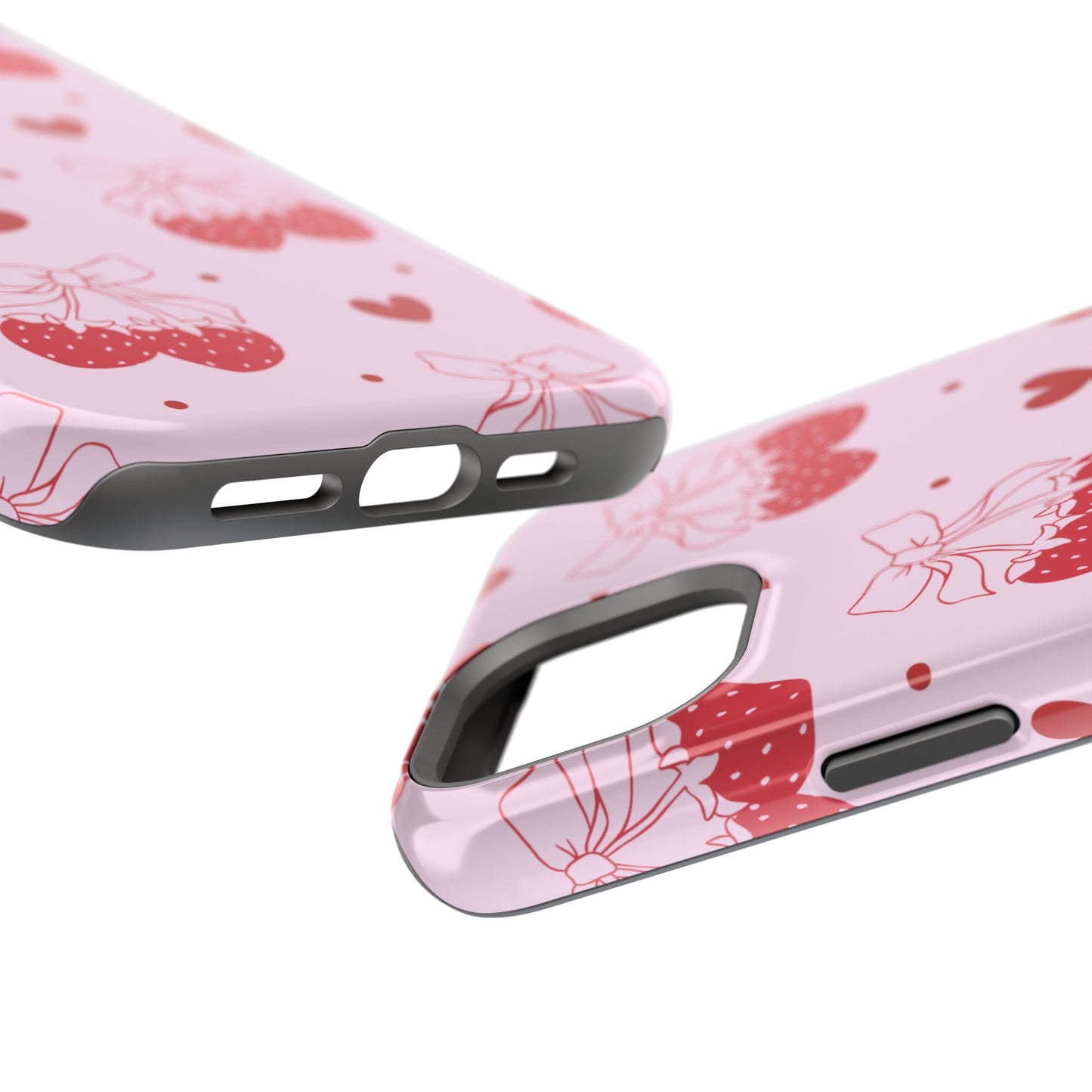 Strawberry Bow Impact-Resistant Phone Case