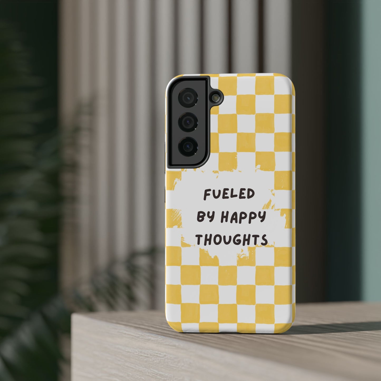 Fueled By Happy Thoughts Impact-Resistant Phone Case