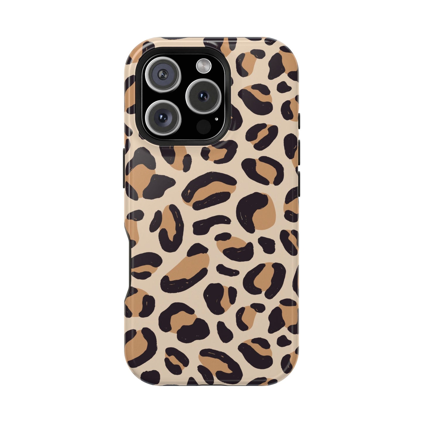 Glam Leopard Print Impact-Resistant Phone Case