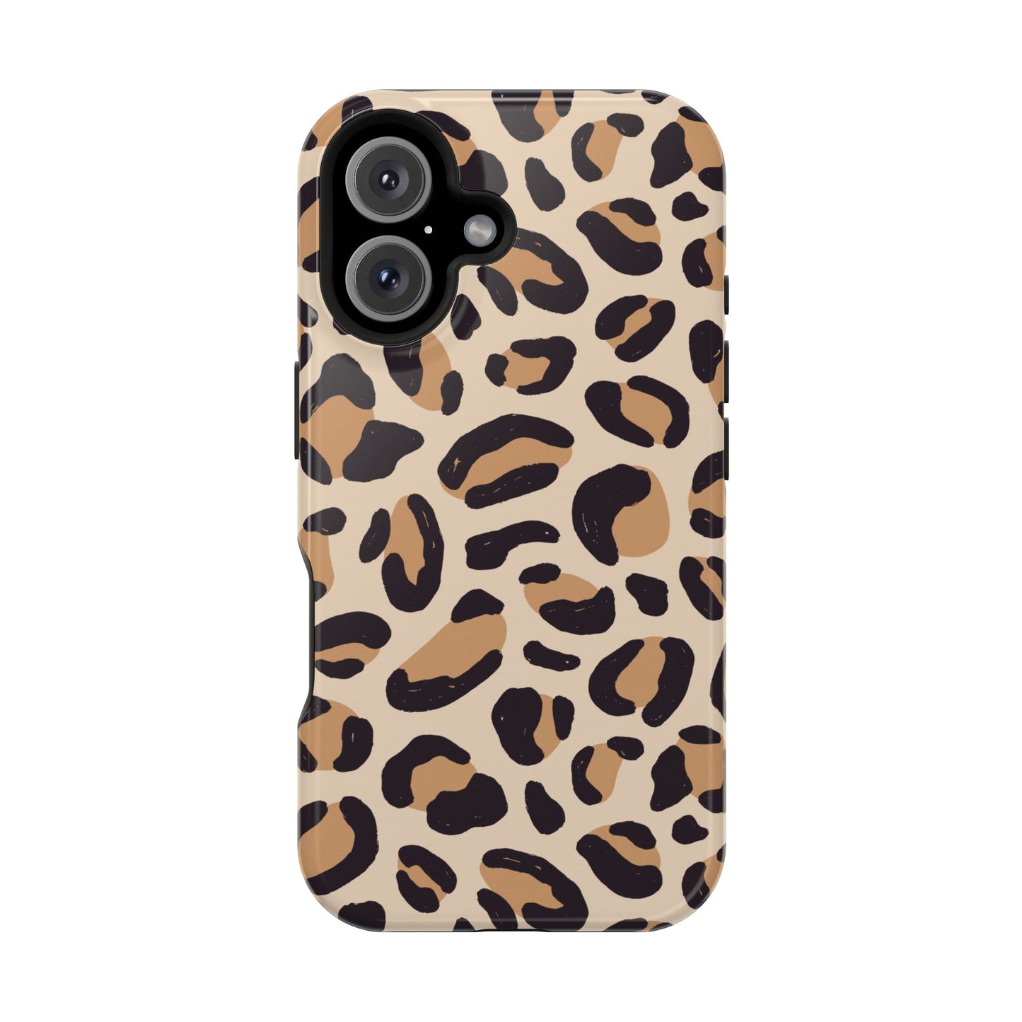 Glam Leopard Print Impact-Resistant Phone Case