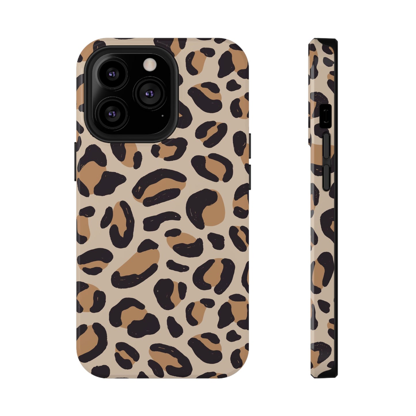 Glam Leopard Print Impact-Resistant Phone Case