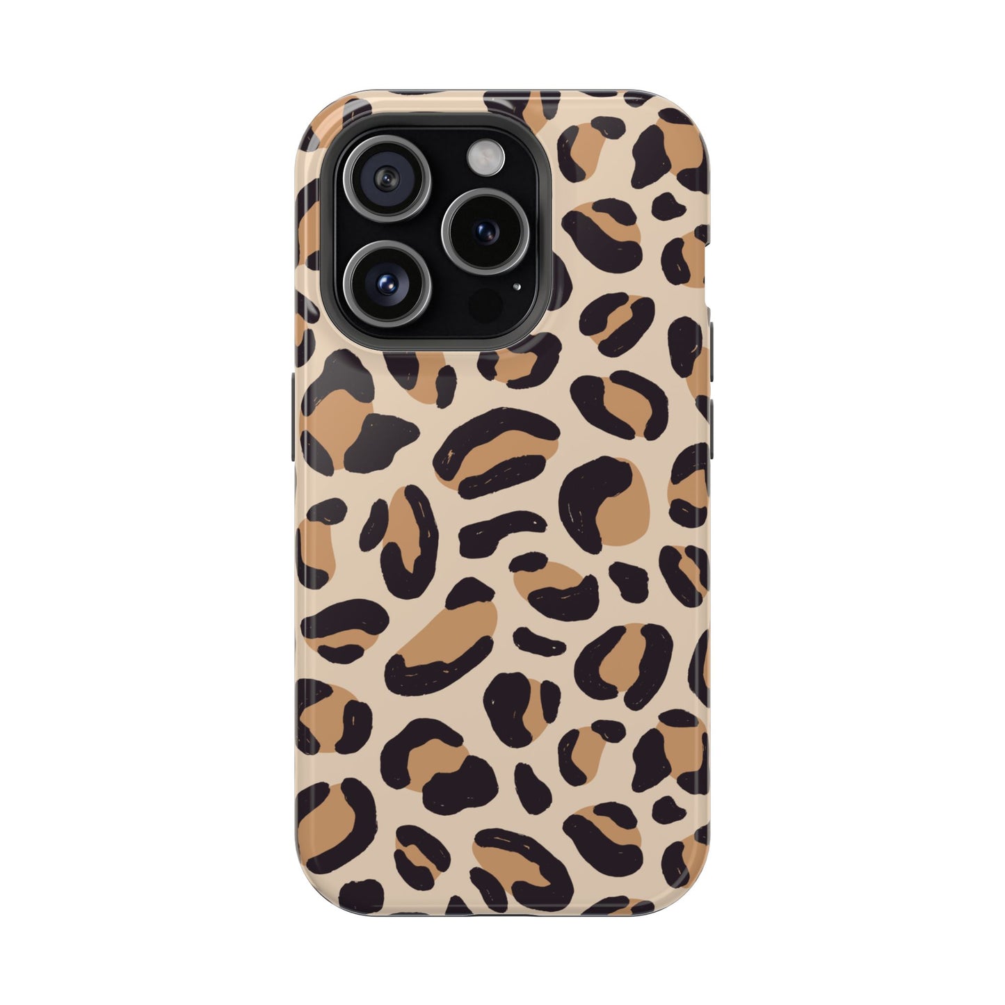 Glam Leopard Print Impact-Resistant Phone Case