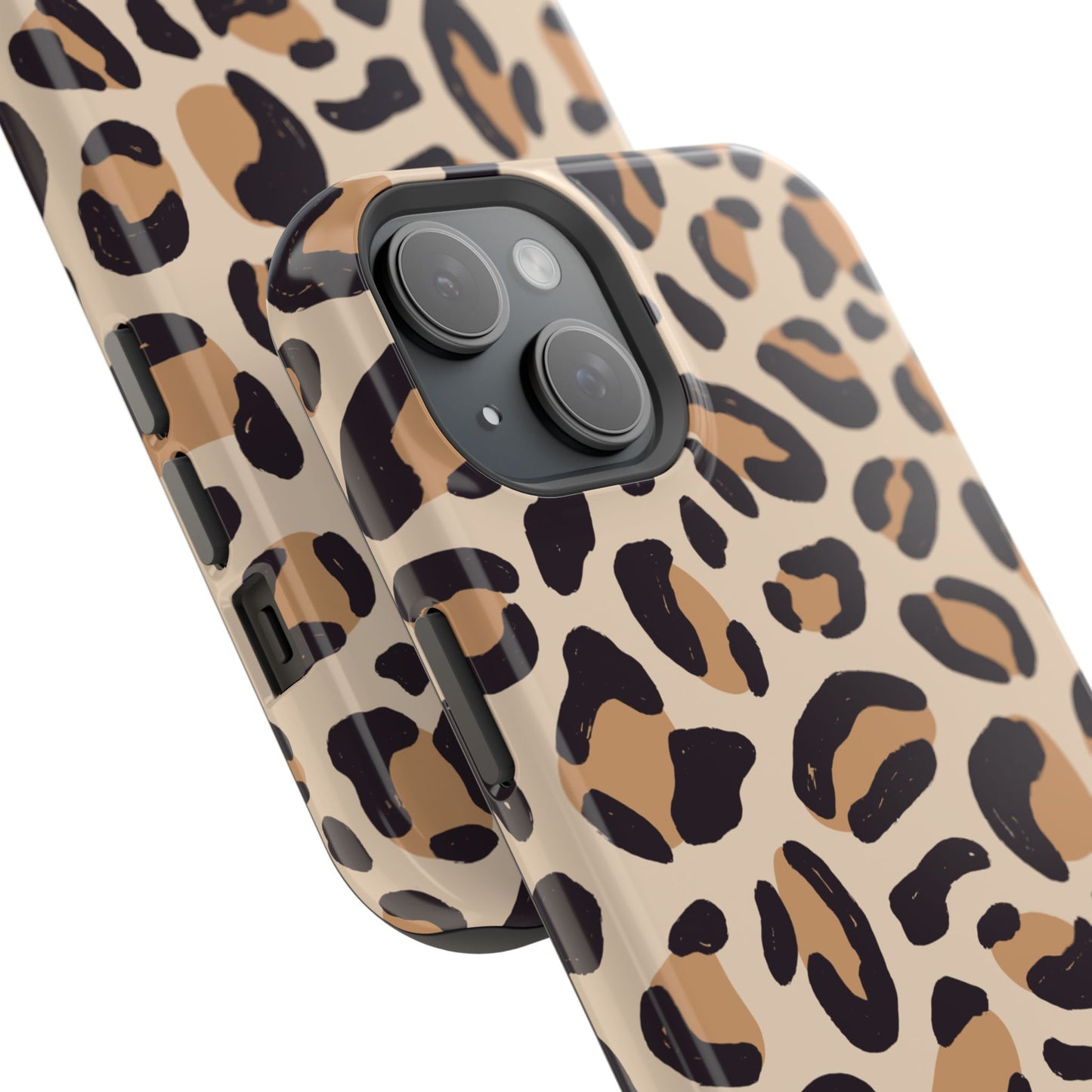 Glam Leopard Print Impact-Resistant Phone Case