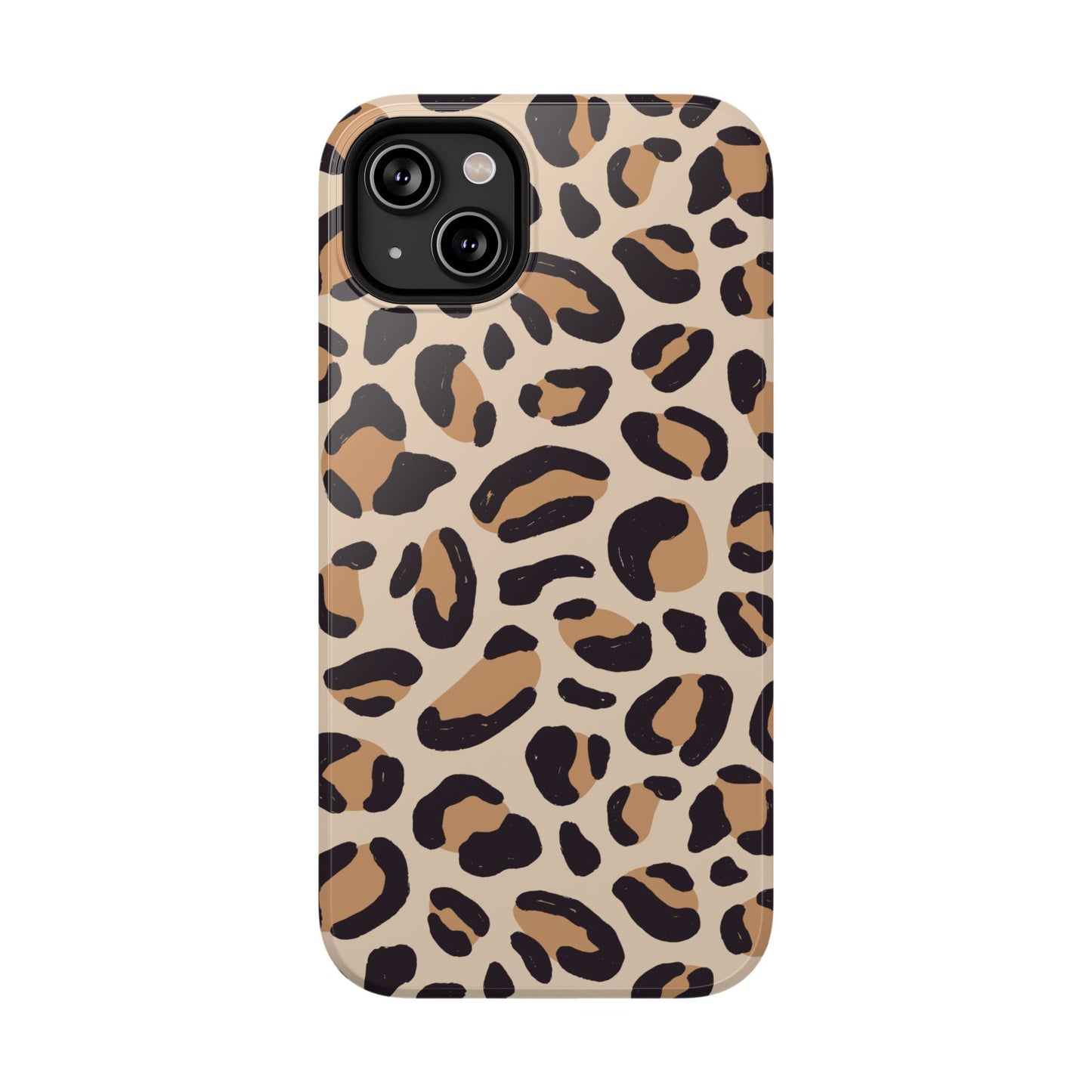 Glam Leopard Print Impact-Resistant Phone Case