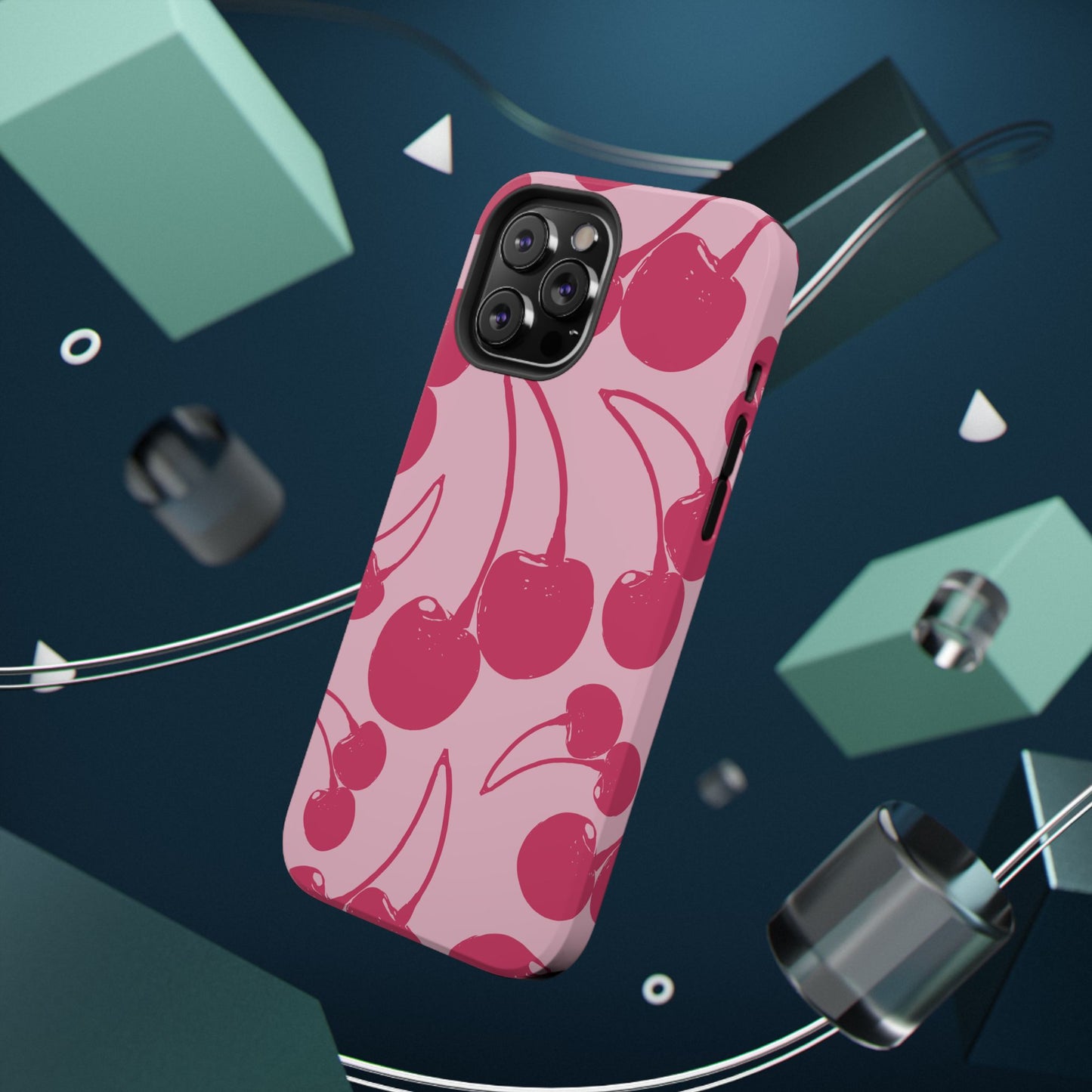 Pink Juicy Cherry Impact-Resistant Case