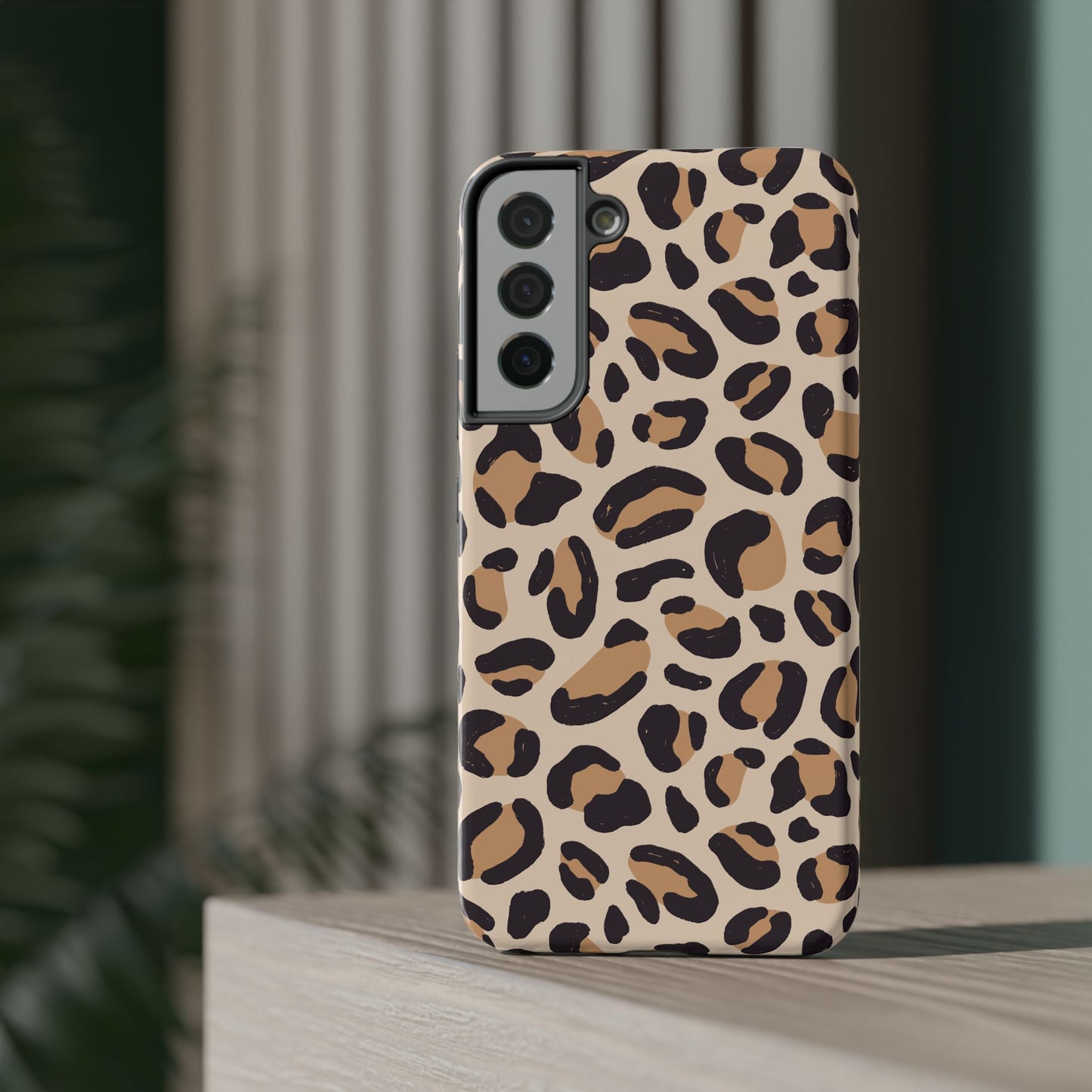 Glam Leopard Print Impact-Resistant Phone Case