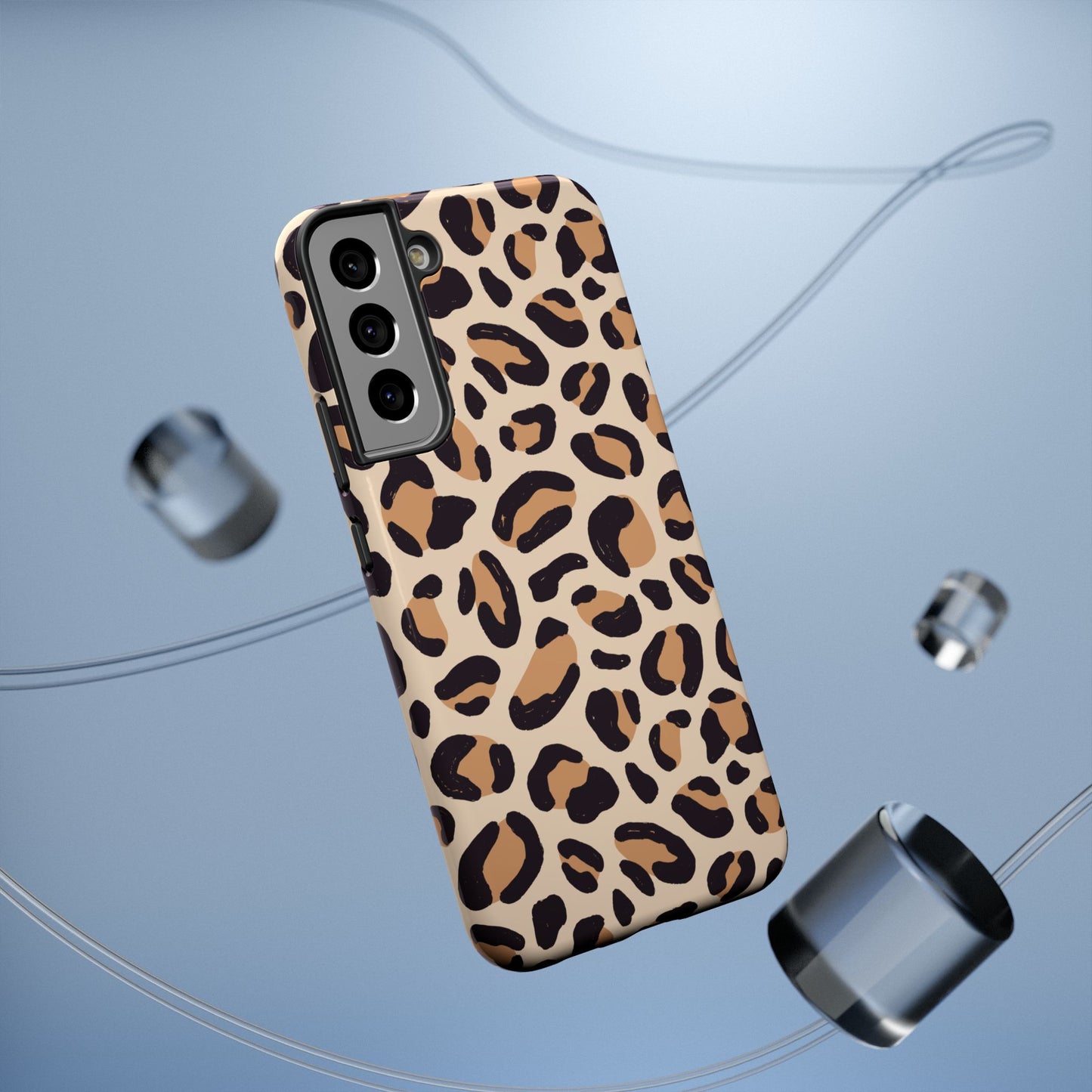 Glam Leopard Print Impact-Resistant Phone Case