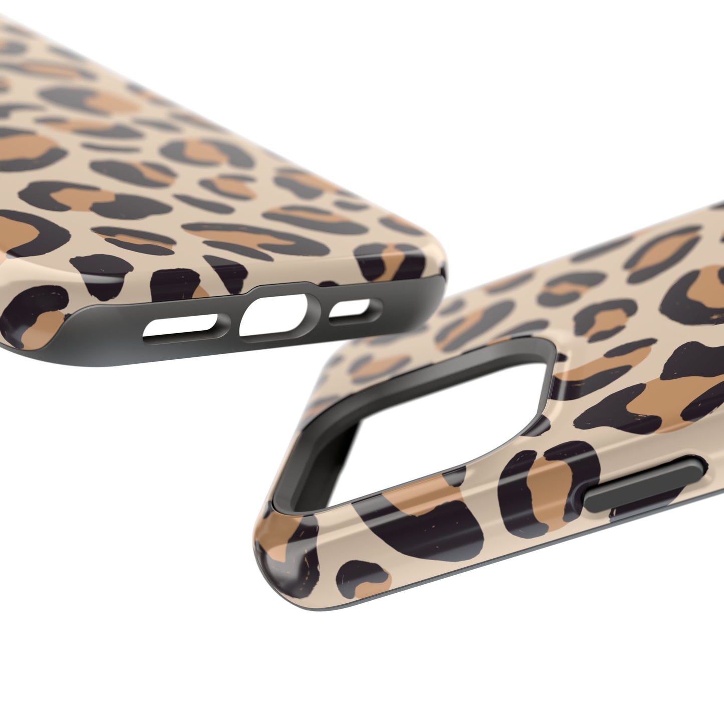 Glam Leopard Print Impact-Resistant Phone Case