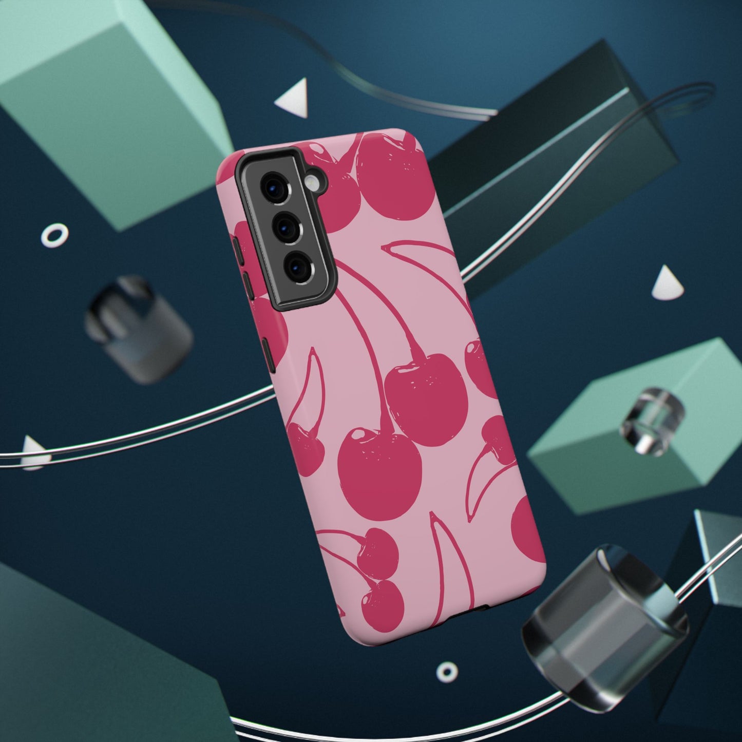 Pink Juicy Cherry Impact-Resistant Case