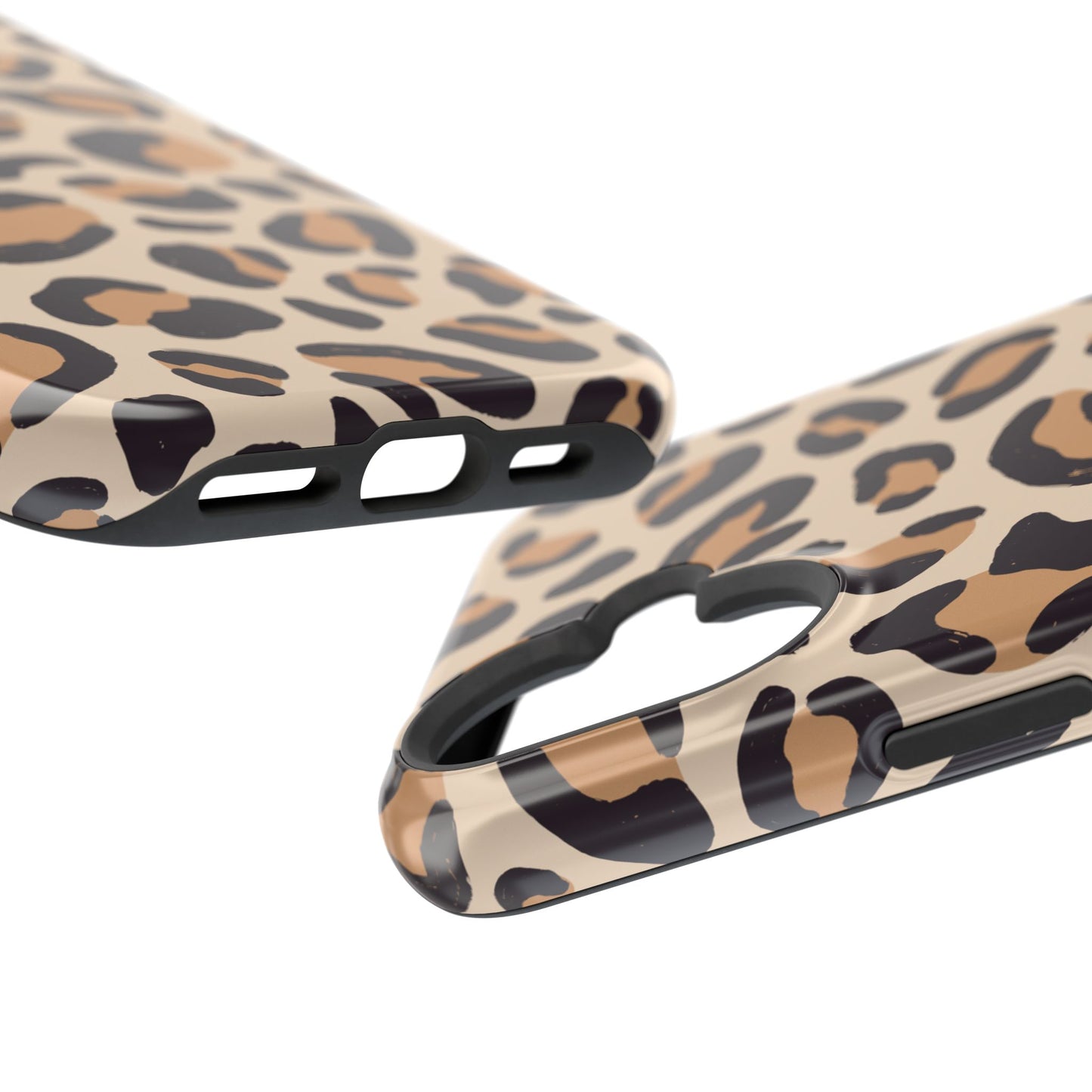 Glam Leopard Print Impact-Resistant Phone Case