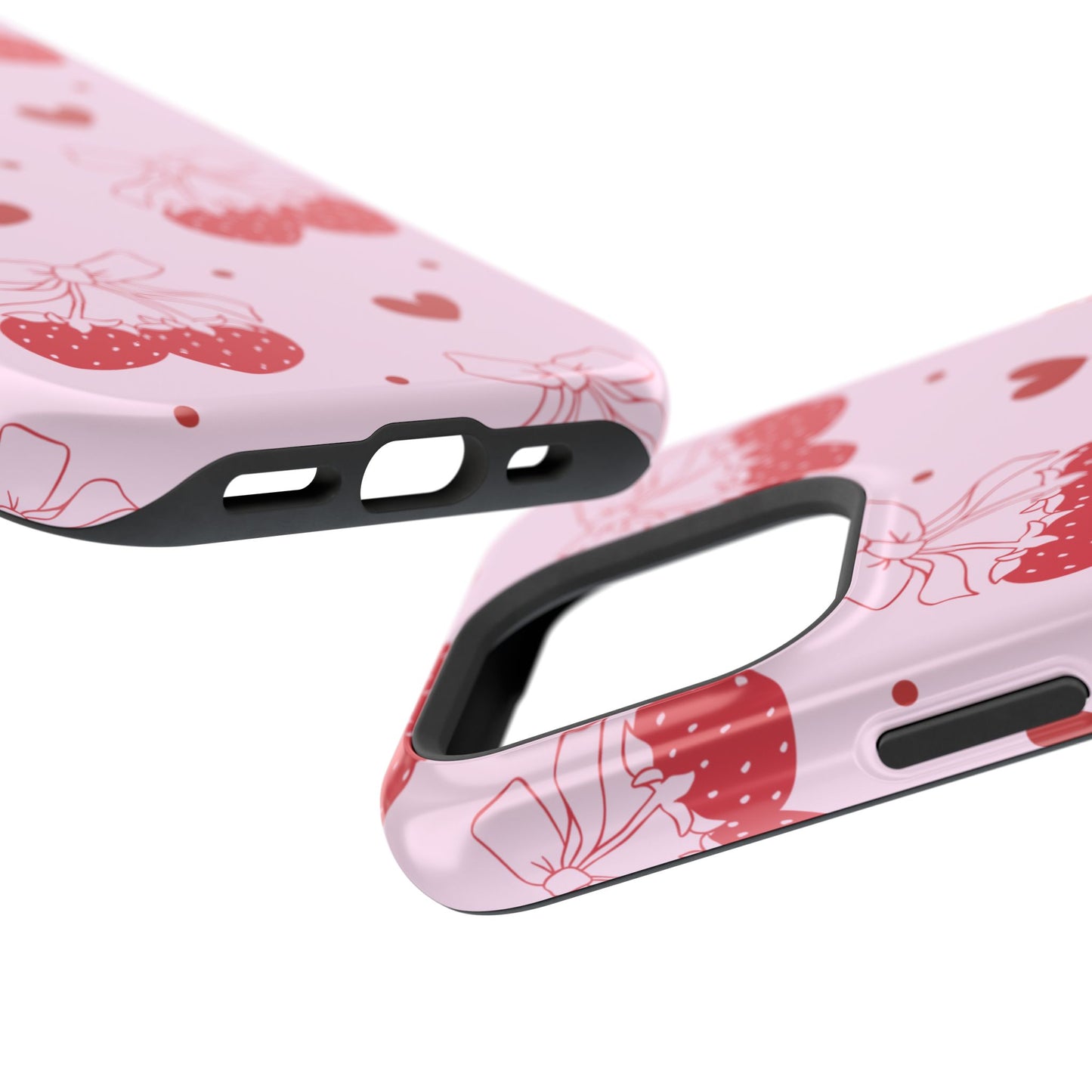 Strawberry Bow Impact-Resistant Phone Case