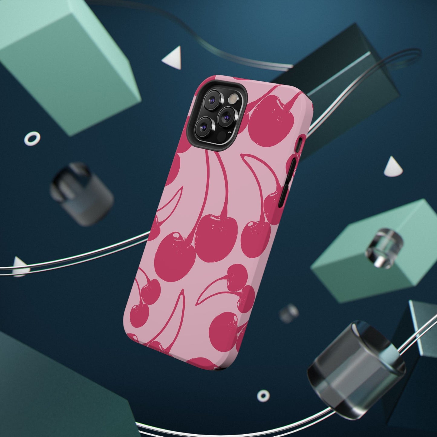 Pink Juicy Cherry Impact-Resistant Case