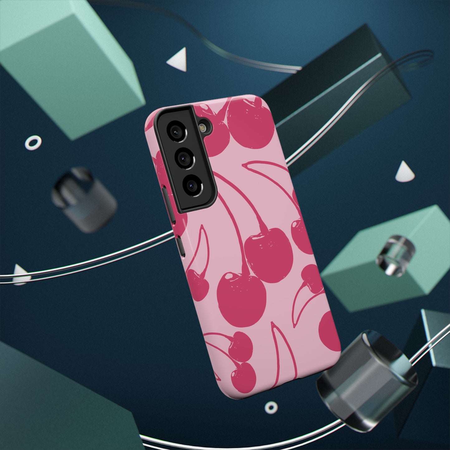 Pink Juicy Cherry Impact-Resistant Case