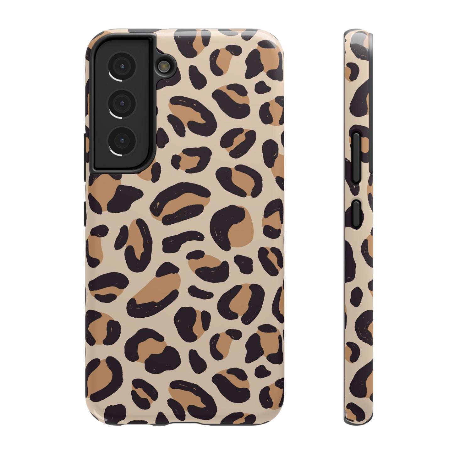 Glam Leopard Print Impact-Resistant Phone Case