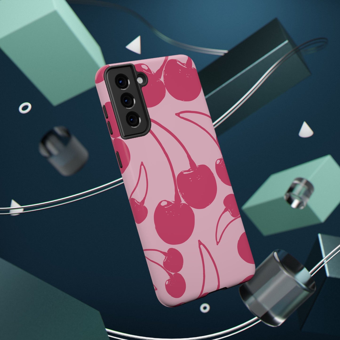 Pink Juicy Cherry Impact-Resistant Case