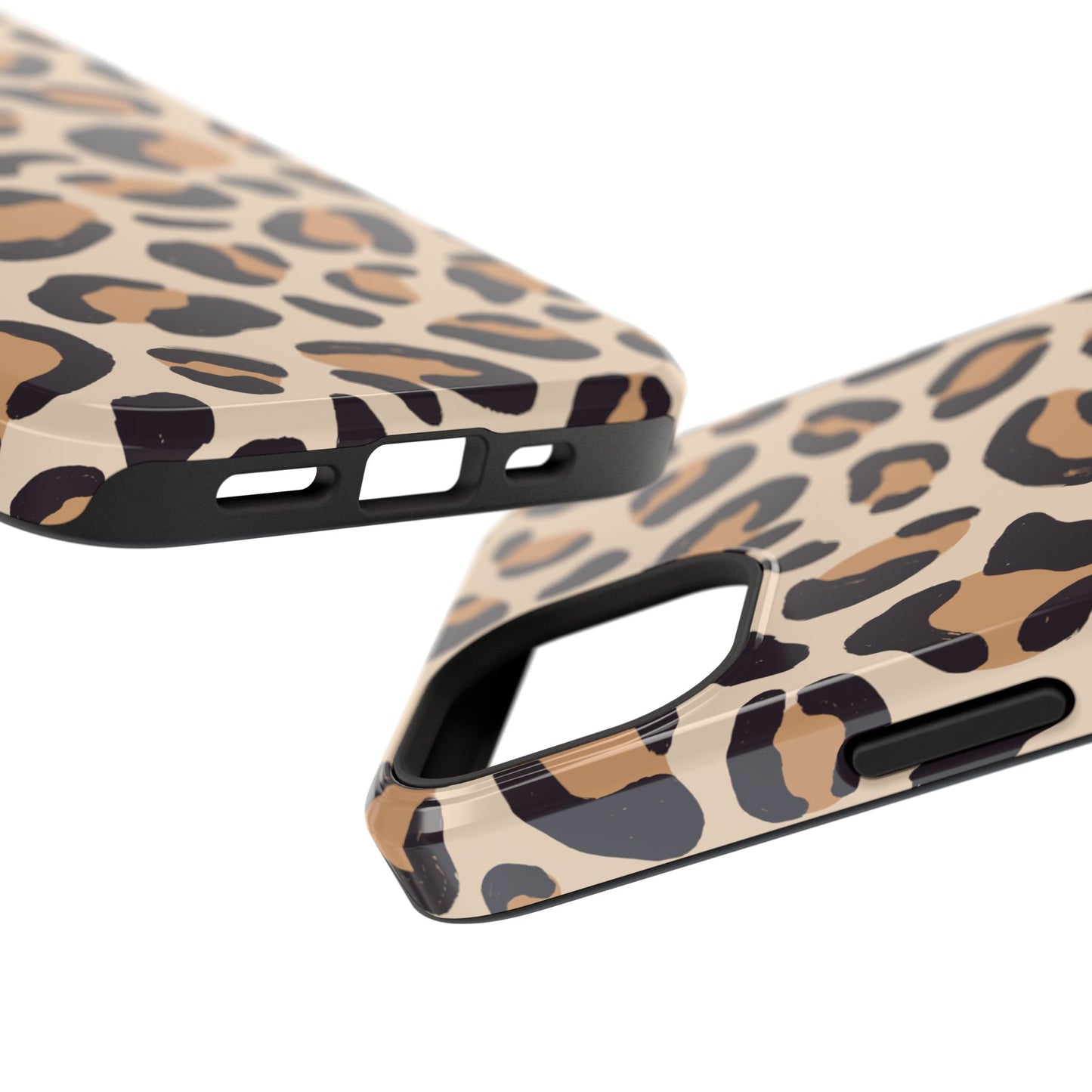 Glam Leopard Print Impact-Resistant Phone Case