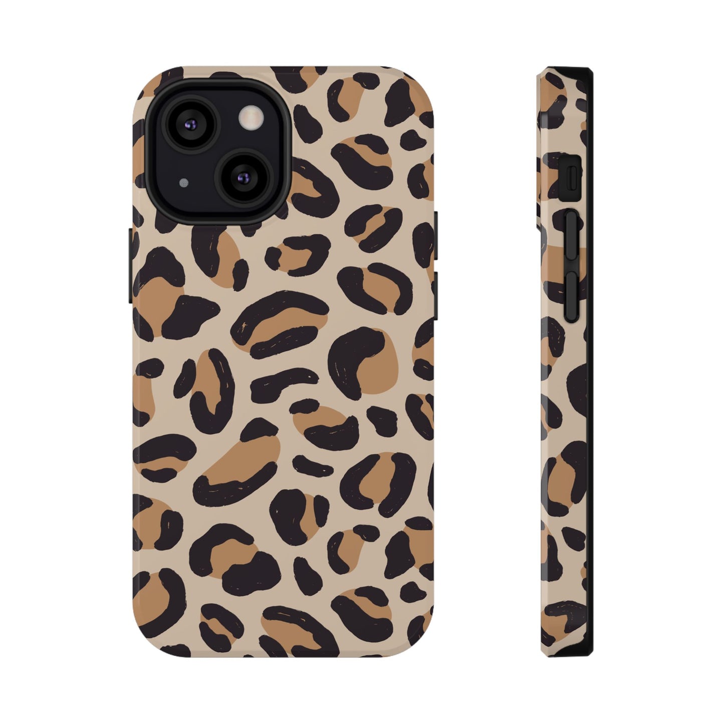 Glam Leopard Print Impact-Resistant Phone Case