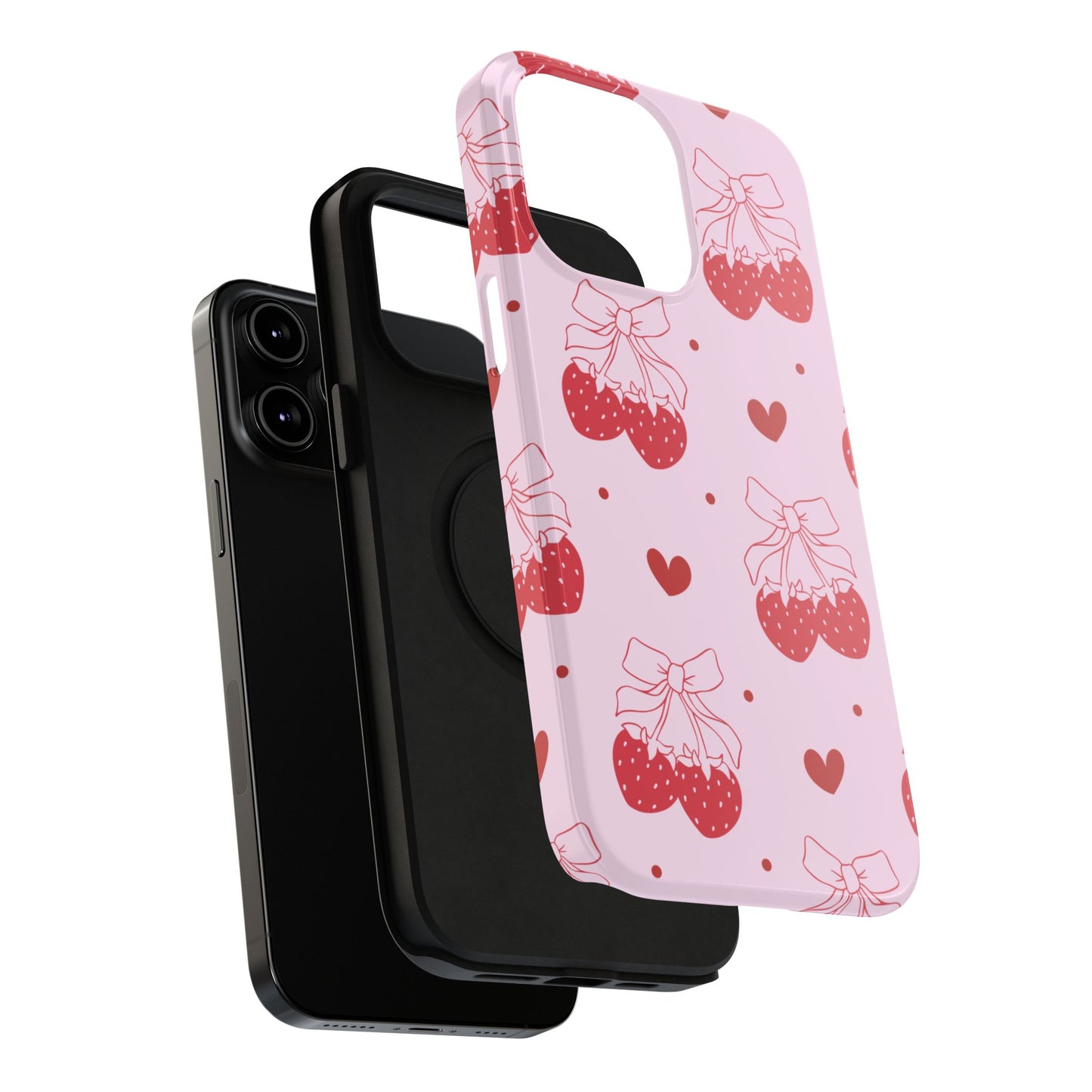 Strawberry Bow Impact-Resistant Phone Case