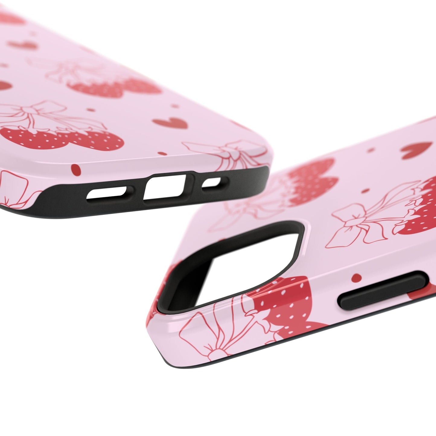 Strawberry Bow Impact-Resistant Phone Case