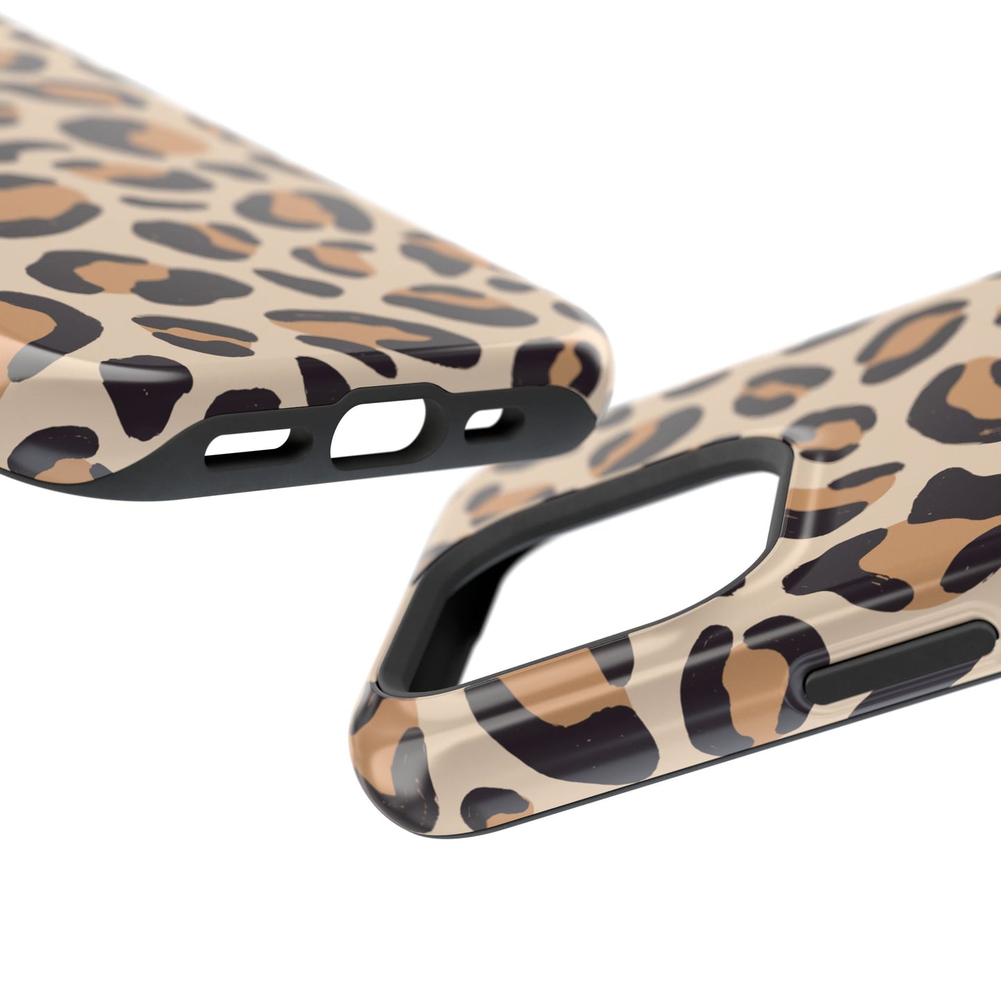Glam Leopard Print Impact-Resistant Phone Case