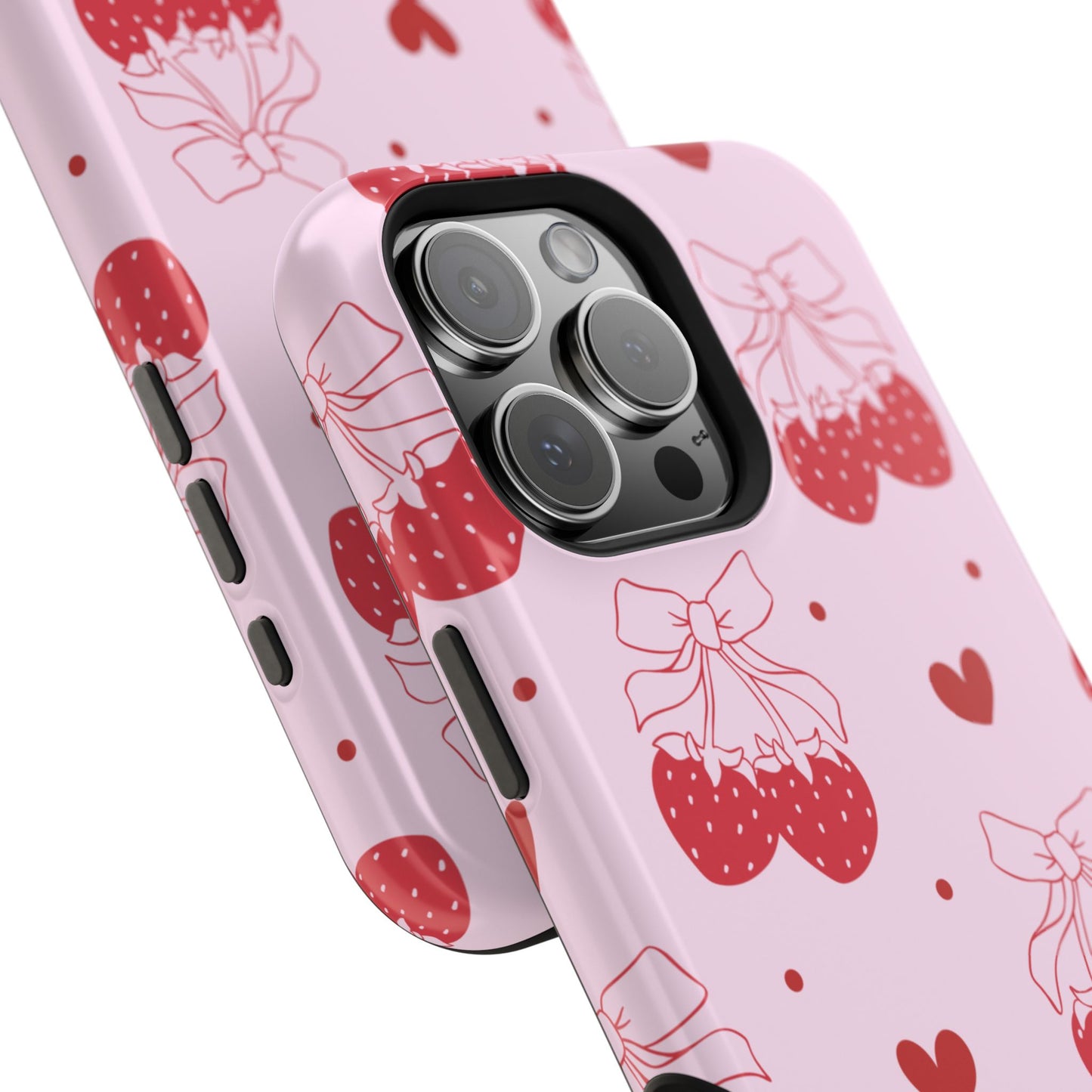 Strawberry Bow Impact-Resistant Phone Case