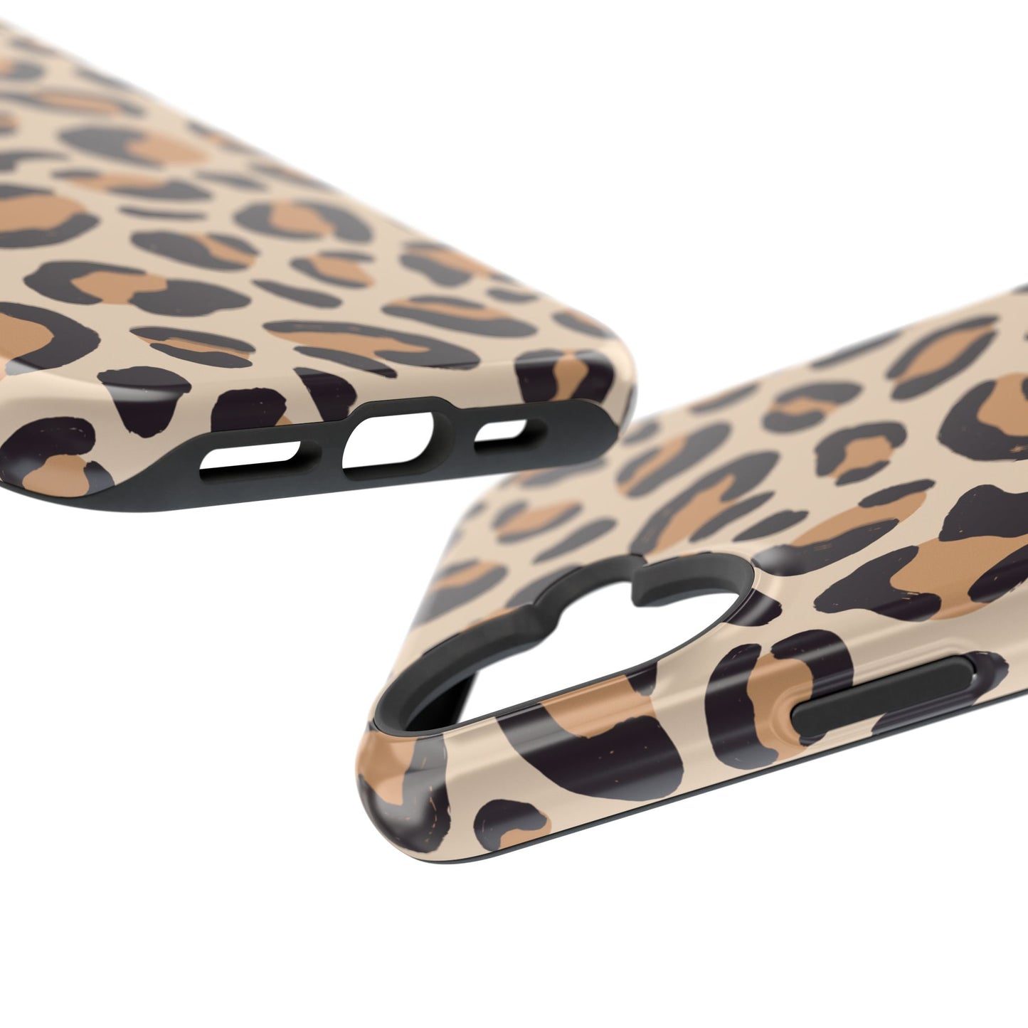 Glam Leopard Print Impact-Resistant Phone Case