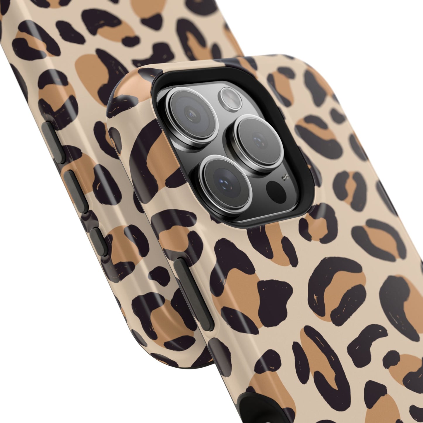 Glam Leopard Print Impact-Resistant Phone Case