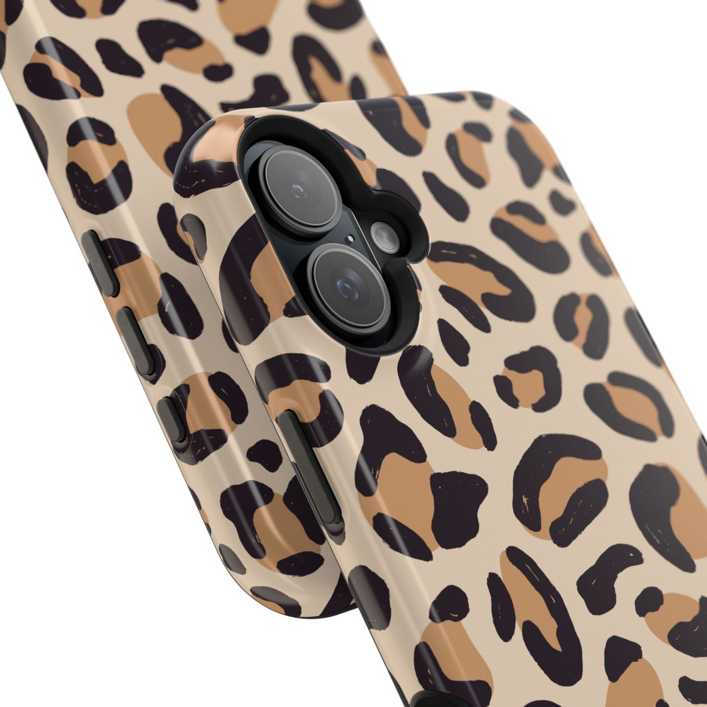Glam Leopard Print Impact-Resistant Phone Case