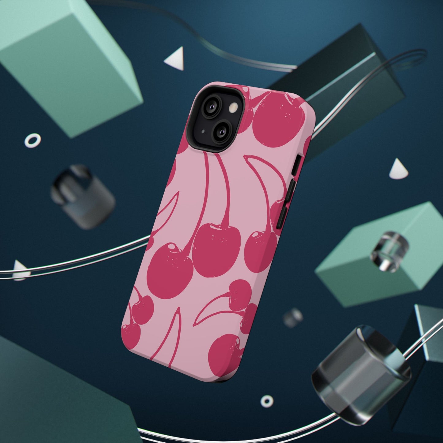 Pink Juicy Cherry Impact-Resistant Case