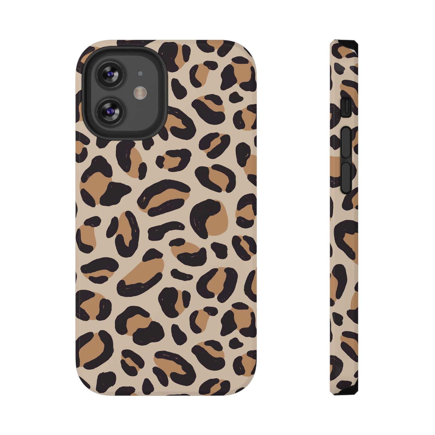 Glam Leopard Print Impact-Resistant Phone Case
