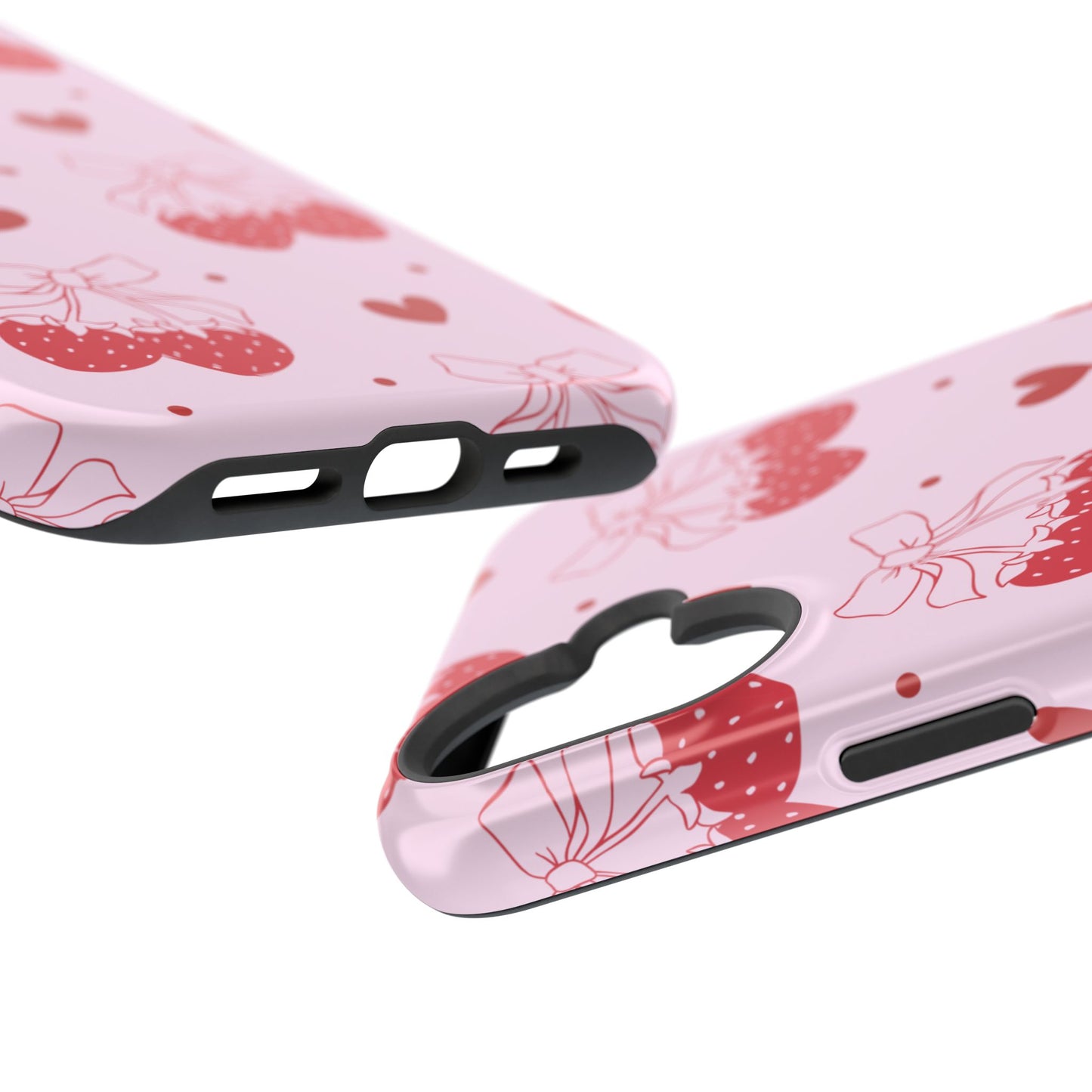 Strawberry Bow Impact-Resistant Phone Case